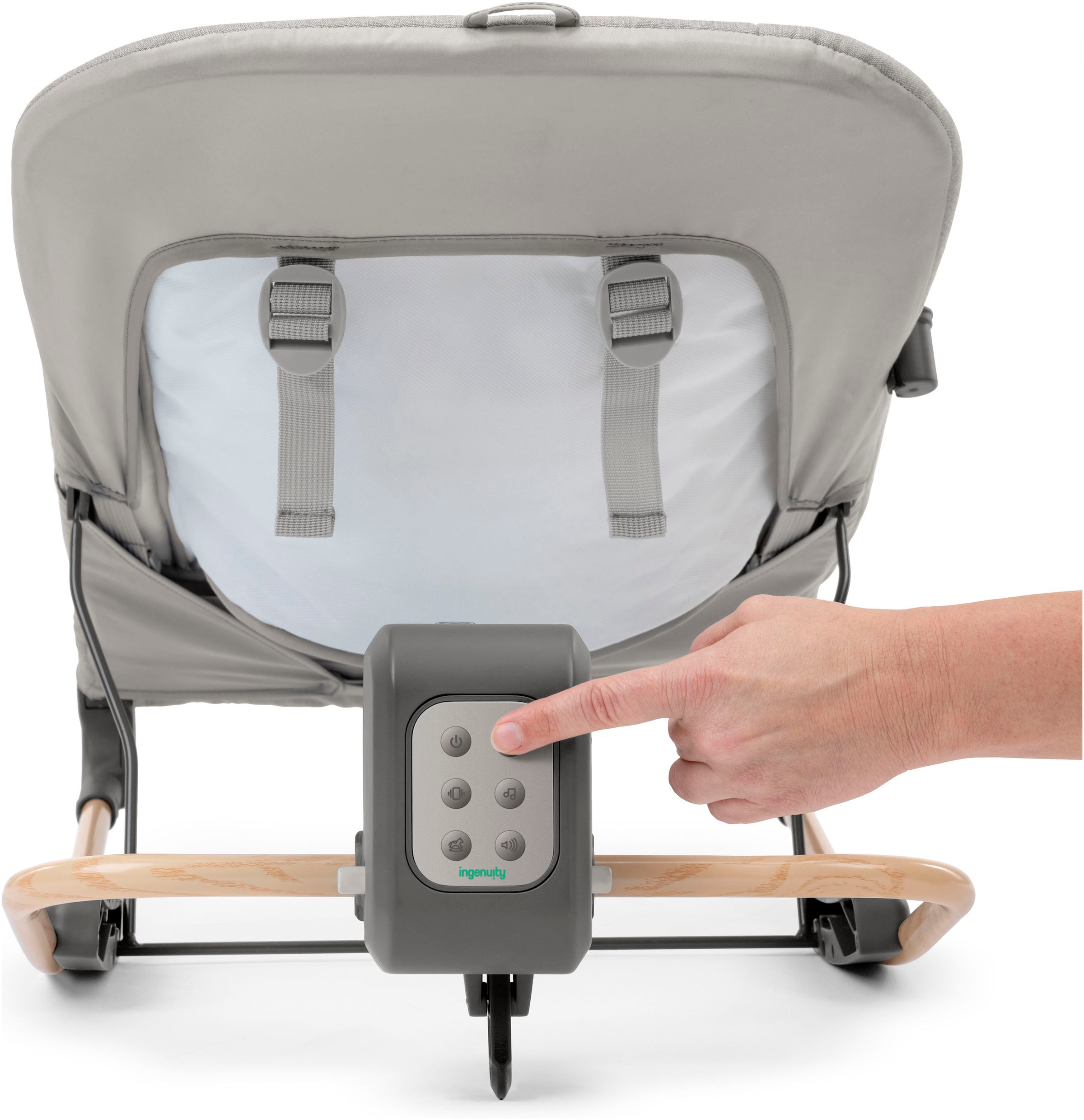 ingenuity Babywippe »Keep InMotion Automatic Rocking Seat - Soulful Skies«, mit Sound-Effekt