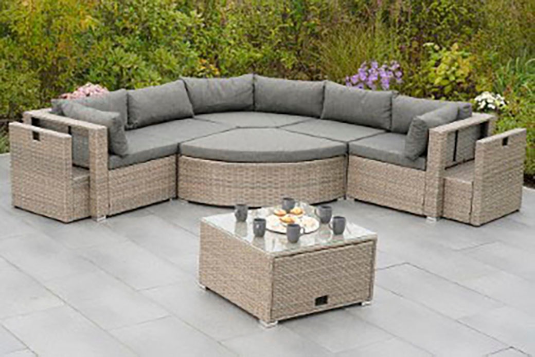 MERXX Gartenlounge-Set »Rivello«, (23 tlg.), inkl. Auflagen, Aufstellmaß BxTxH: 225x225x63 cm