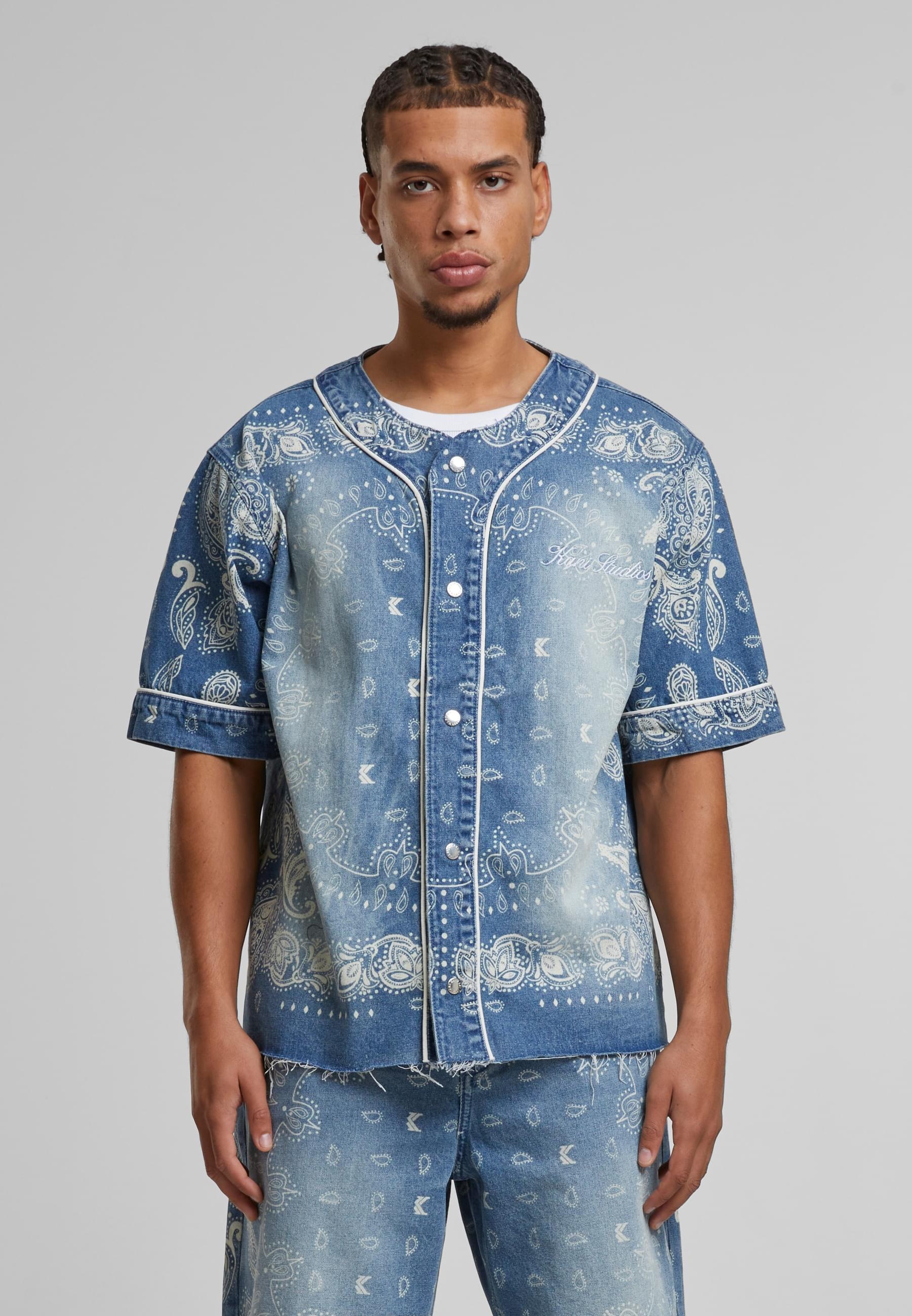 Karl Kani Langarmhemd »Karl Kani Kani Paisley Denim Baseball Shirt« 1 Stk.