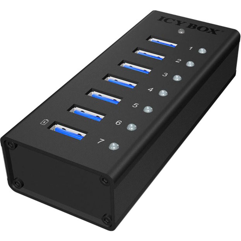 ICY BOX Computer-Adapter »ICY 7-Port USB 3.0 Hub mit USB Ladeport«