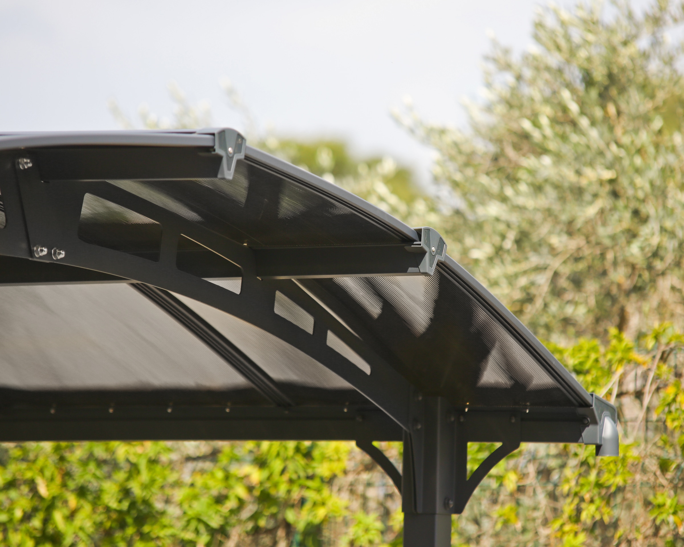 Palram - Canopia Einzelcarport »Arcadia«, Aluminium, 325 cm, Anthrazit, wartungsfrei
