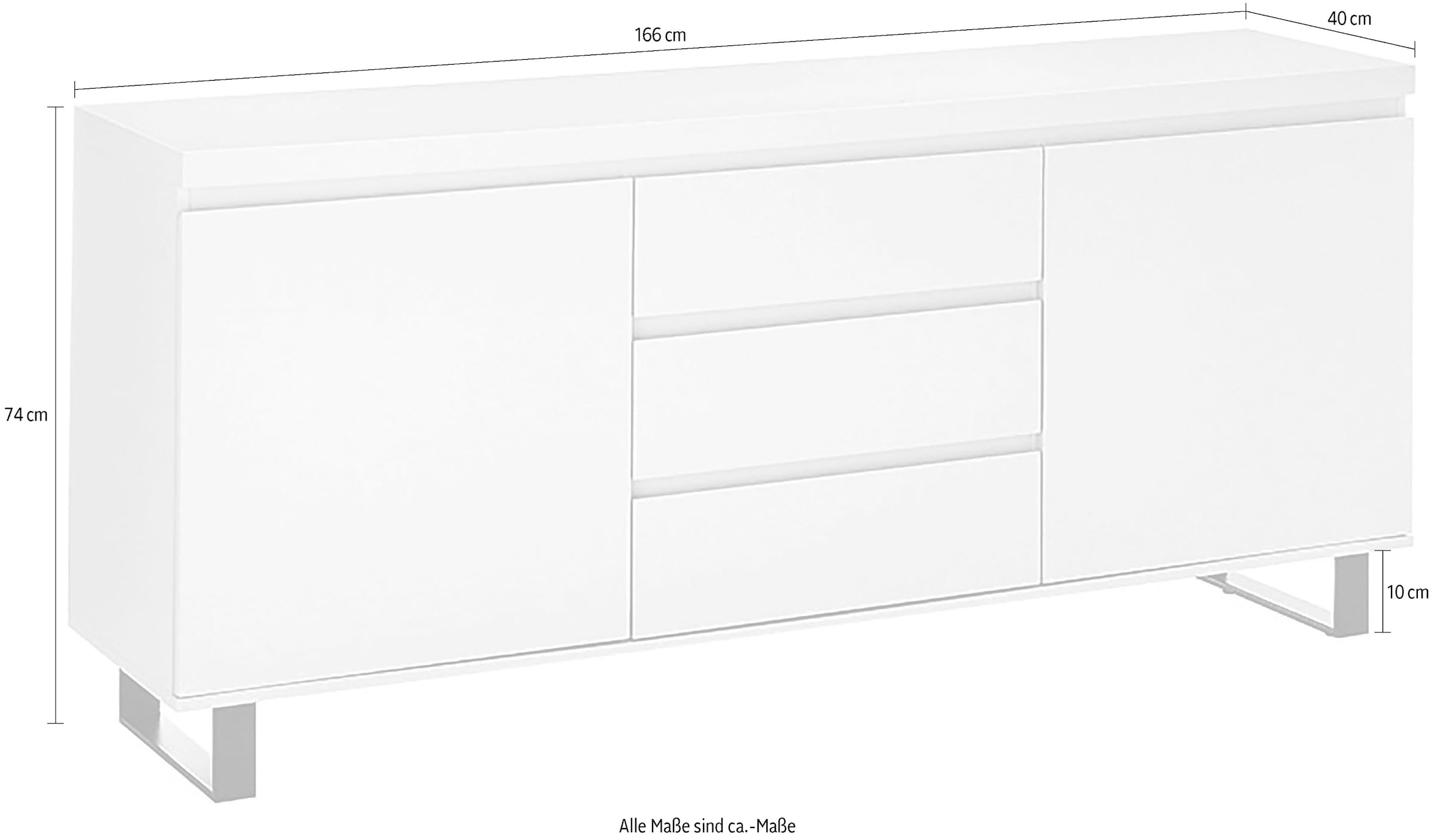 MCA furniture Sideboard »AUSTIN Sideboard«, Türen mit Dämpfung