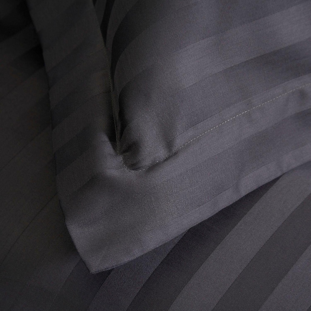 damai Bettwäsche »Streifsatin«, (2 tlg.), in Mako Satin Qualität, 100% Baumwolle, Bett- und Kopfkissenbezug mit Reißverschluss, kühlende Sommerbettwäsche, ganzjährig einsetzbar