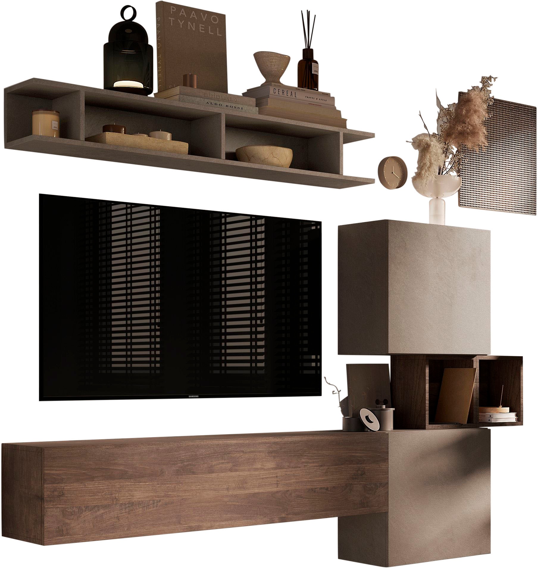 INOSIGN Wohnwand »INFINITY, 5tlg. Breite 215 cm, Höhe variabel, Schrankwand günstig online kaufen