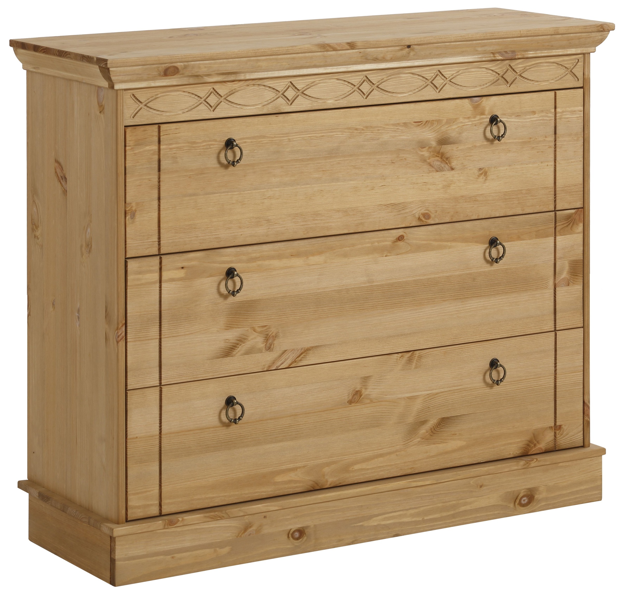 OTTO home Schubkastenkommode »Indra« aus massiver Kiefer, mit 3 Schubladen, günstig online kaufen