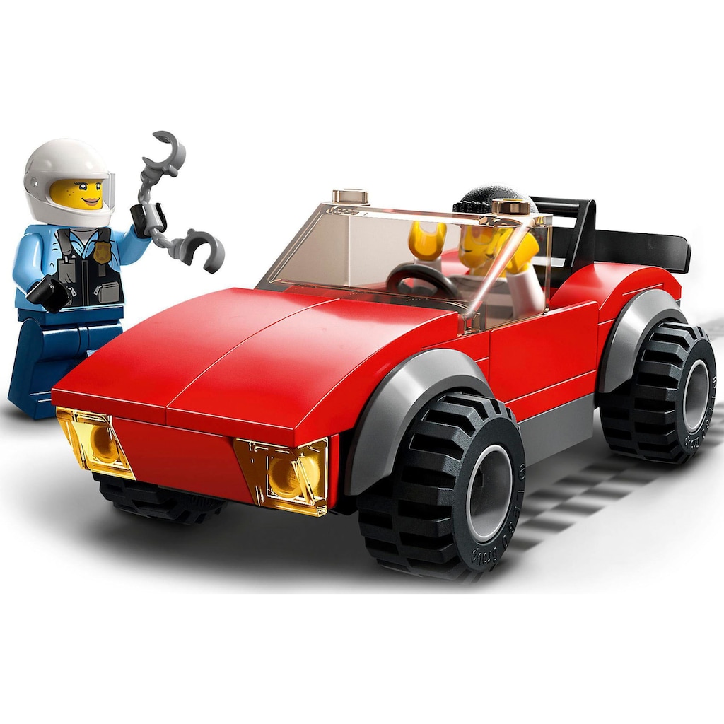 LEGO® Konstruktionsspielsteine »Verfolgungsjagd mit dem Polizeimotorrad (60392), LEGO® City«, (59 St.)