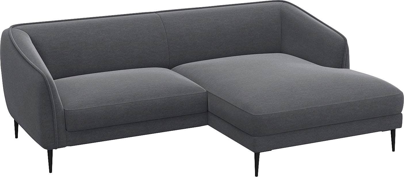 FLEXLUX Ecksofa »Belle Designsofa, bequem durch Kaltschaum im Sitz«, Skandi günstig online kaufen
