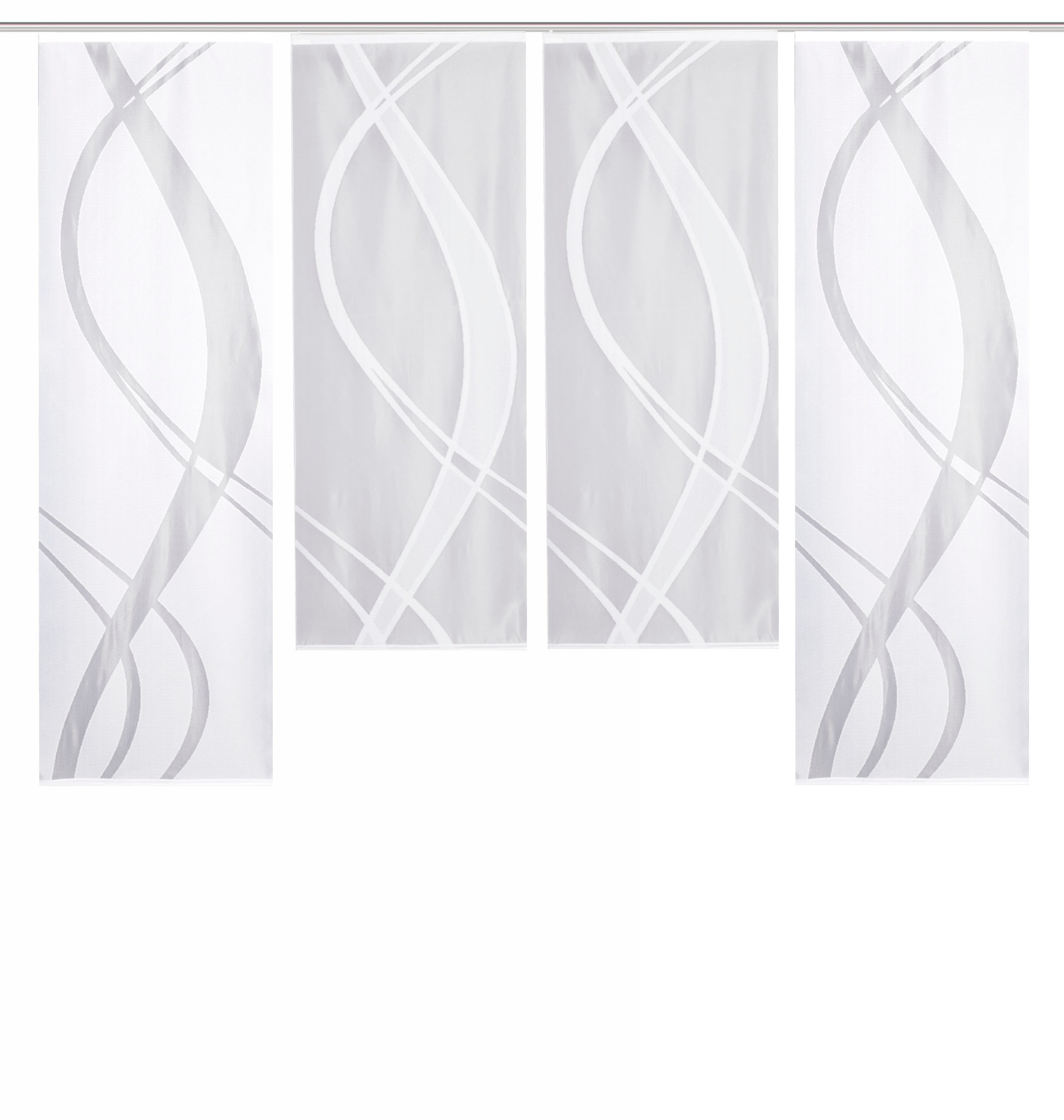 HOME WOHNIDEEN Schiebegardine »TIBASA« Paneelwagen 4 Stk. tlg. halbtranspar günstig online kaufen