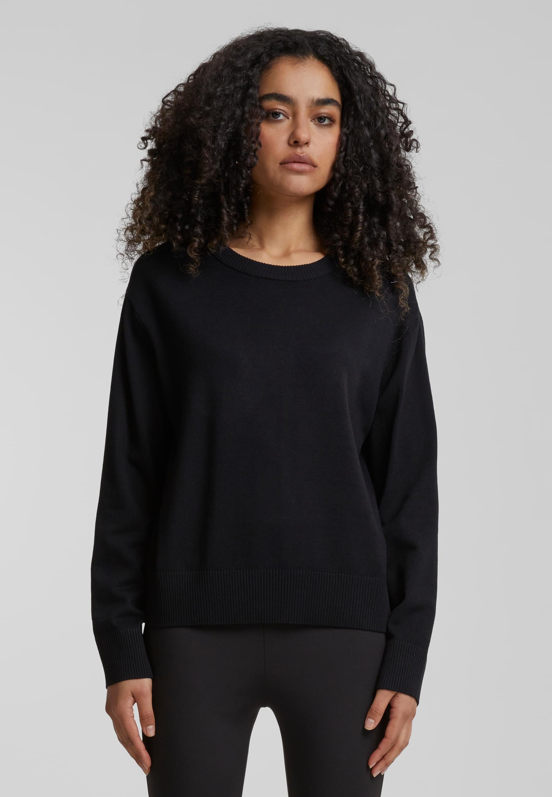 URBAN CLASSICS Rundhalspullover »Urban Classics Damen Ladies Knitted Roundneck Sweater« 1 Stk.