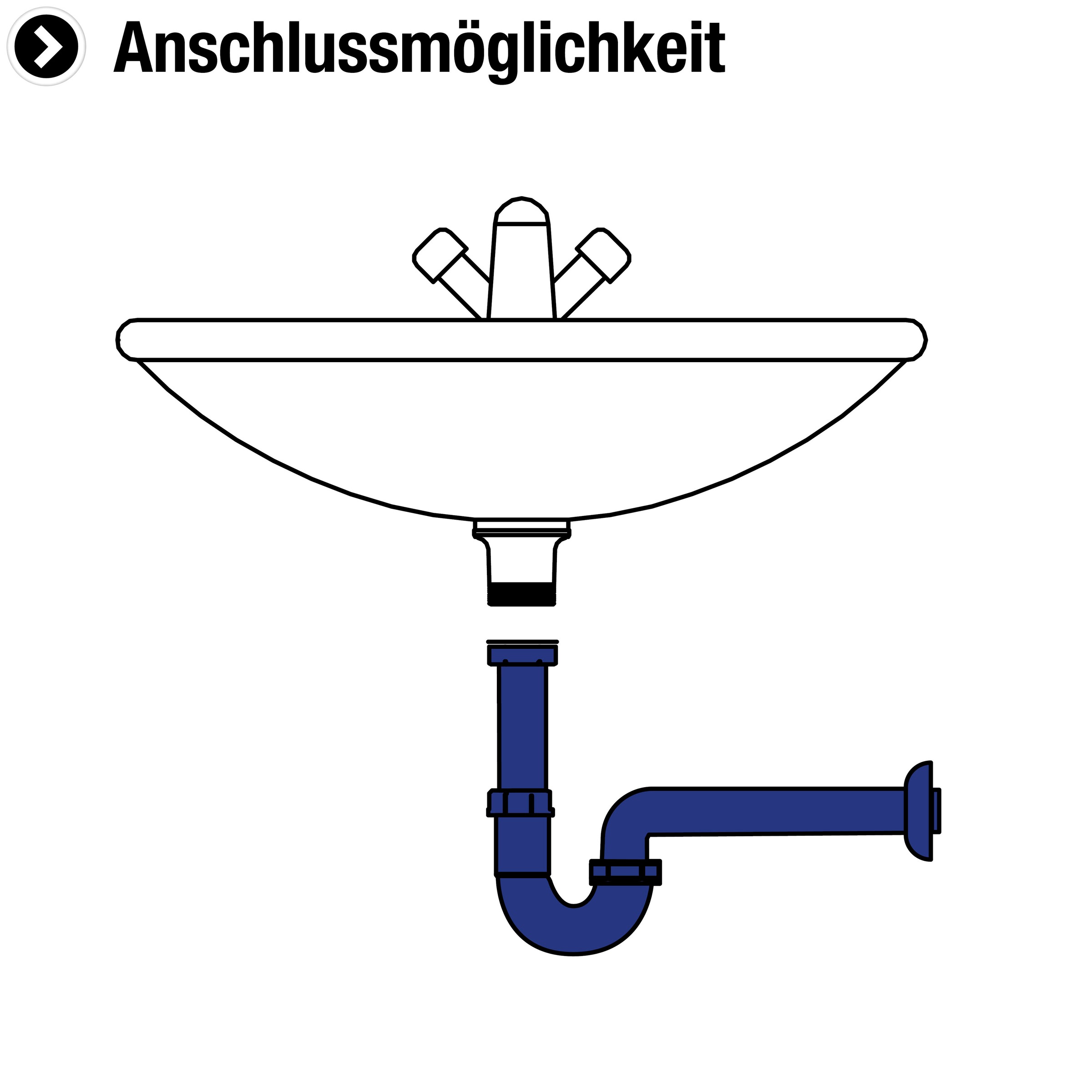 CORNAT Siphon »1 1/4 Zoll x 32 mm - Pflegeleicht & korrosionsbeständig«, Metall verchromt - Röhrensiphon für Waschbecken