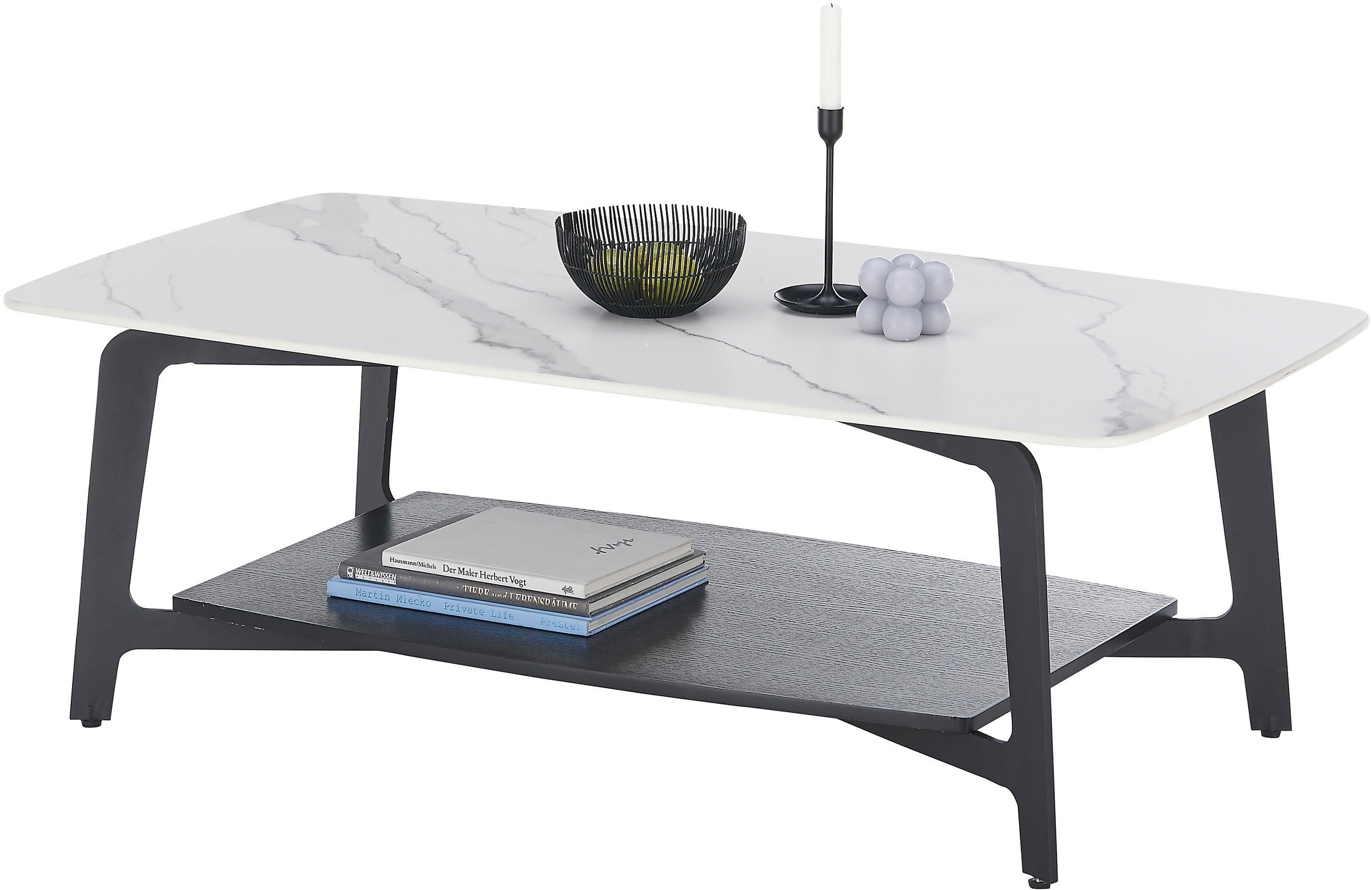 Stolkom Couchtisch »Isa«, 130 cm Keramik weiß marmoriert günstig online kaufen