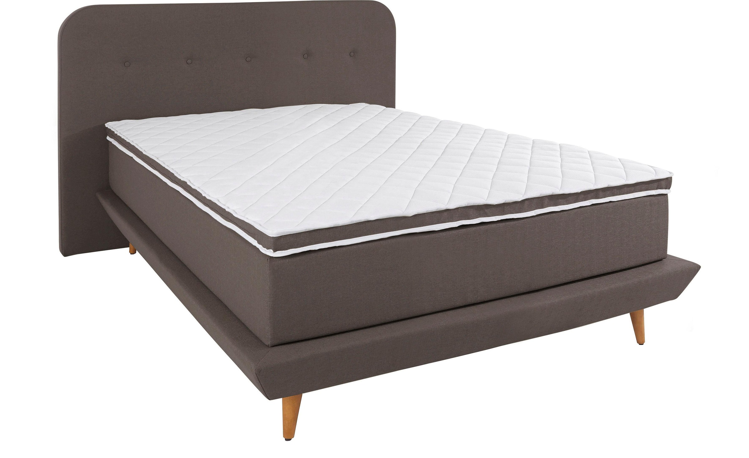 andas Boxspringbett »Premium«, Steppung mit Knopfheftung, inkl. Topper