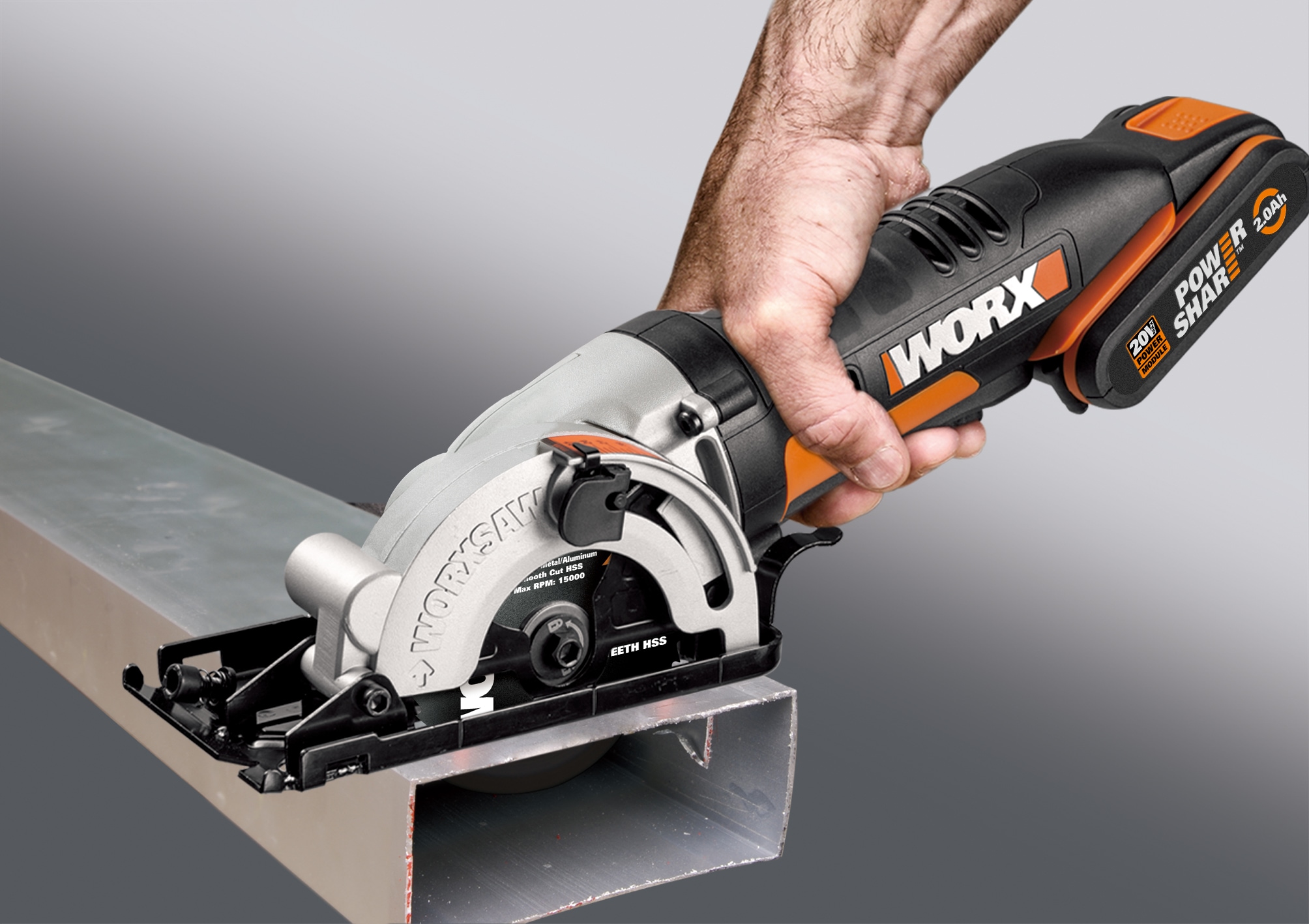 Worx Akku-Handkreissäge »WX527.9 WorxSaw«, Tauch- & Sägeschnitte bis zu 27 mm, ohne Akku & Ladegerät