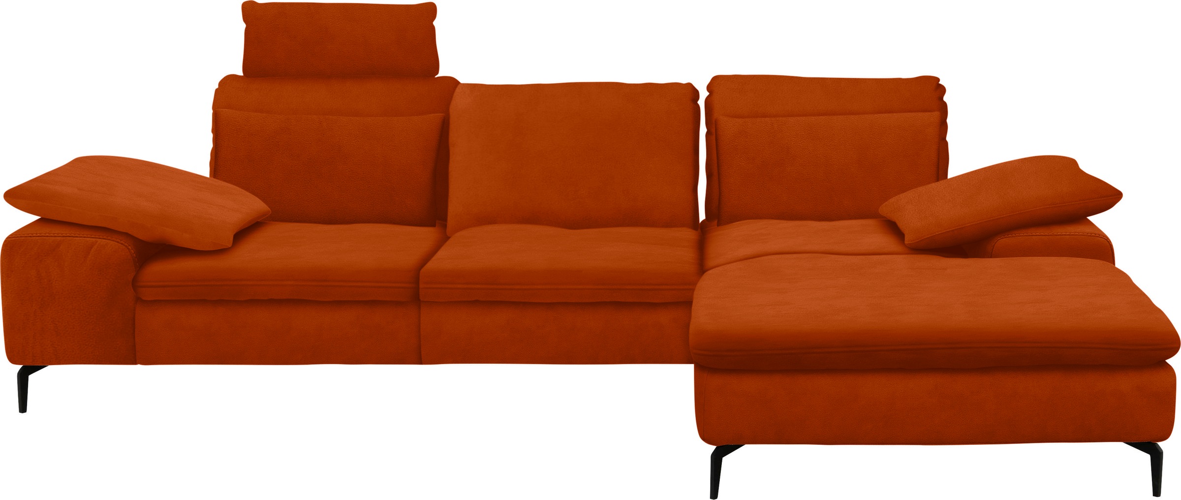 W.SCHILLIG Ecksofa »valentinoo, Designsofa, bequem, elegant und zeitlos, L-Form«, (Set), inklusive Hocker, mit Sitztiefenverstellung, Breite 299 cm