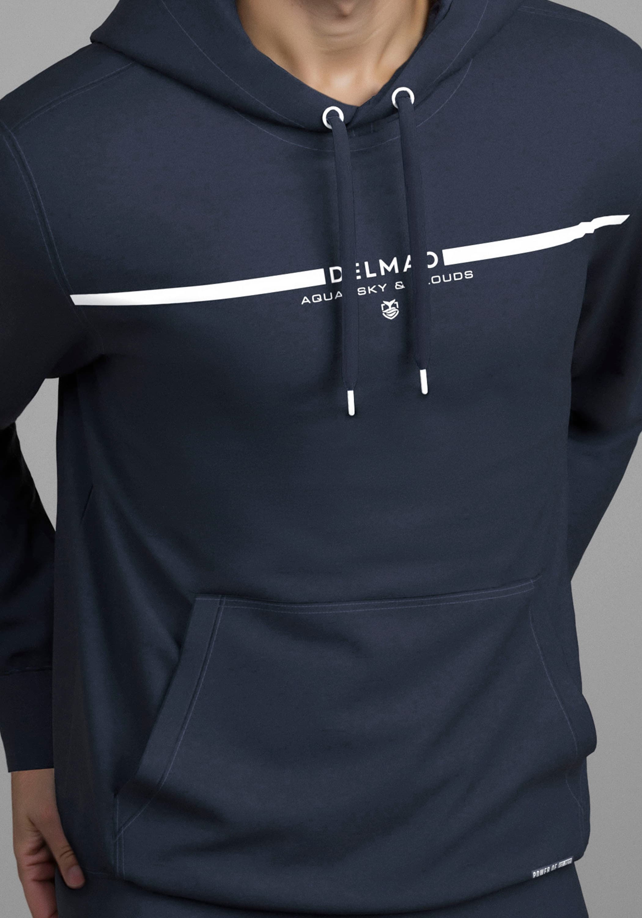 DELMAO Kapuzensweatshirt Langarm, lockere Passform, mit Print, mit Kapuze