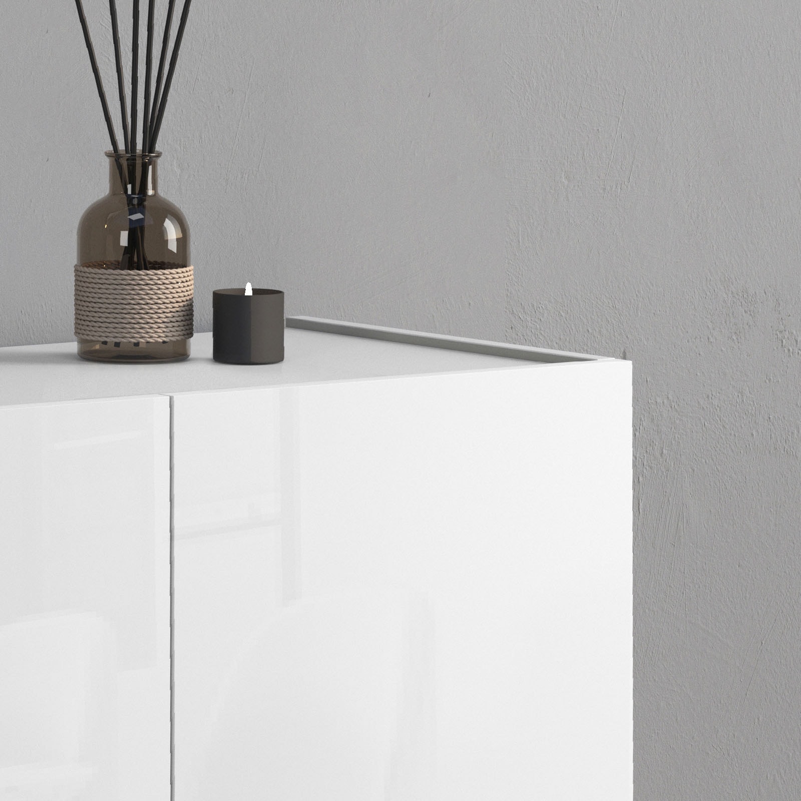INOSIGN Sideboard »VELA, Sideboard, Breite 160 cm, Design mit schrägen Türen«, (1 St.), Made in Italy, Maße-B/T/H: 160x35x75,Sideboard, Anrichte, Kommode