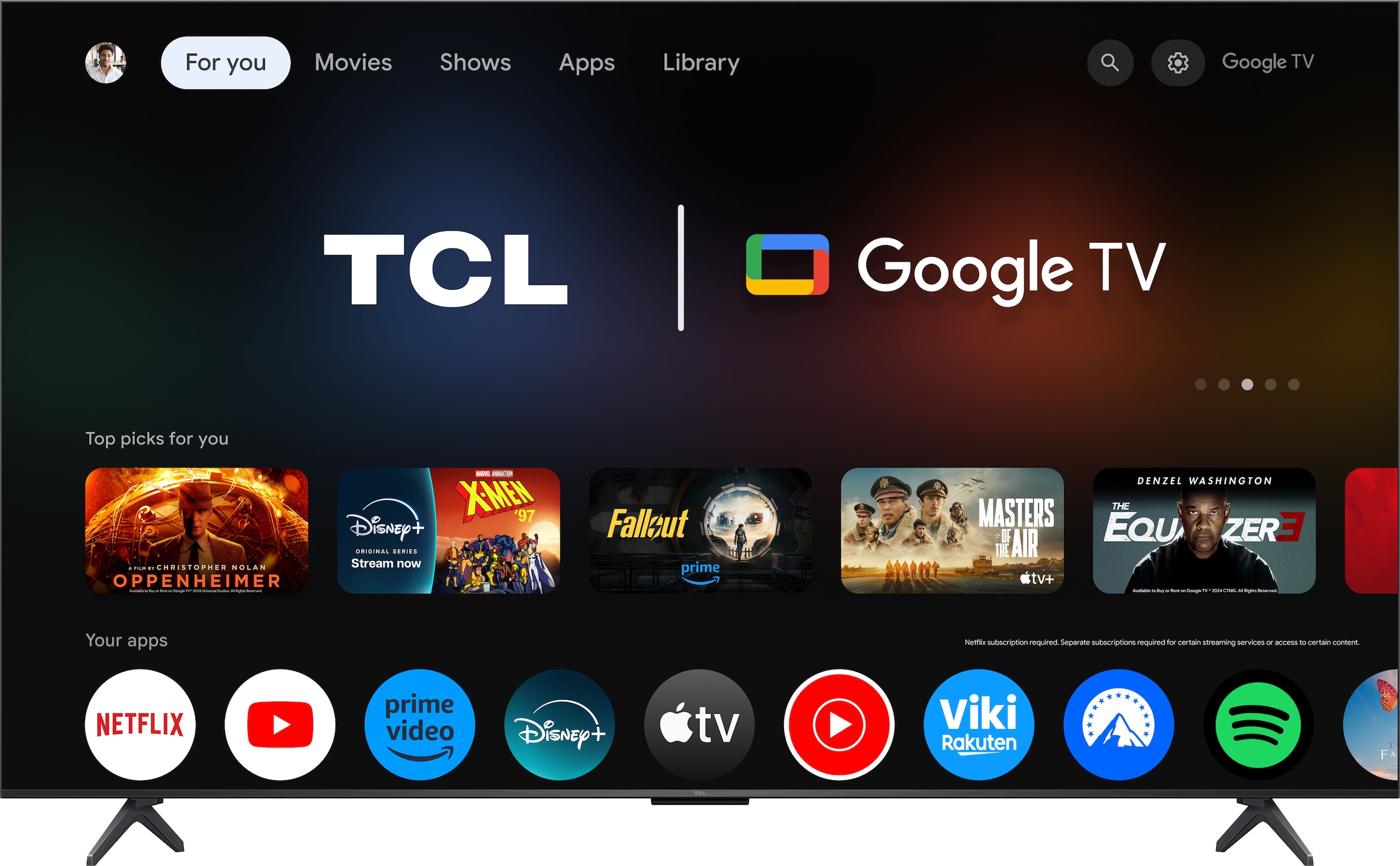 TCL QLED Mini LED-Fernseher »55Q6CX1«, Smart-TV-Google TV, 144 Hz, 4K HDR Premium, Smart TV, Apple TV, Multi-HDR und Dolby Vision