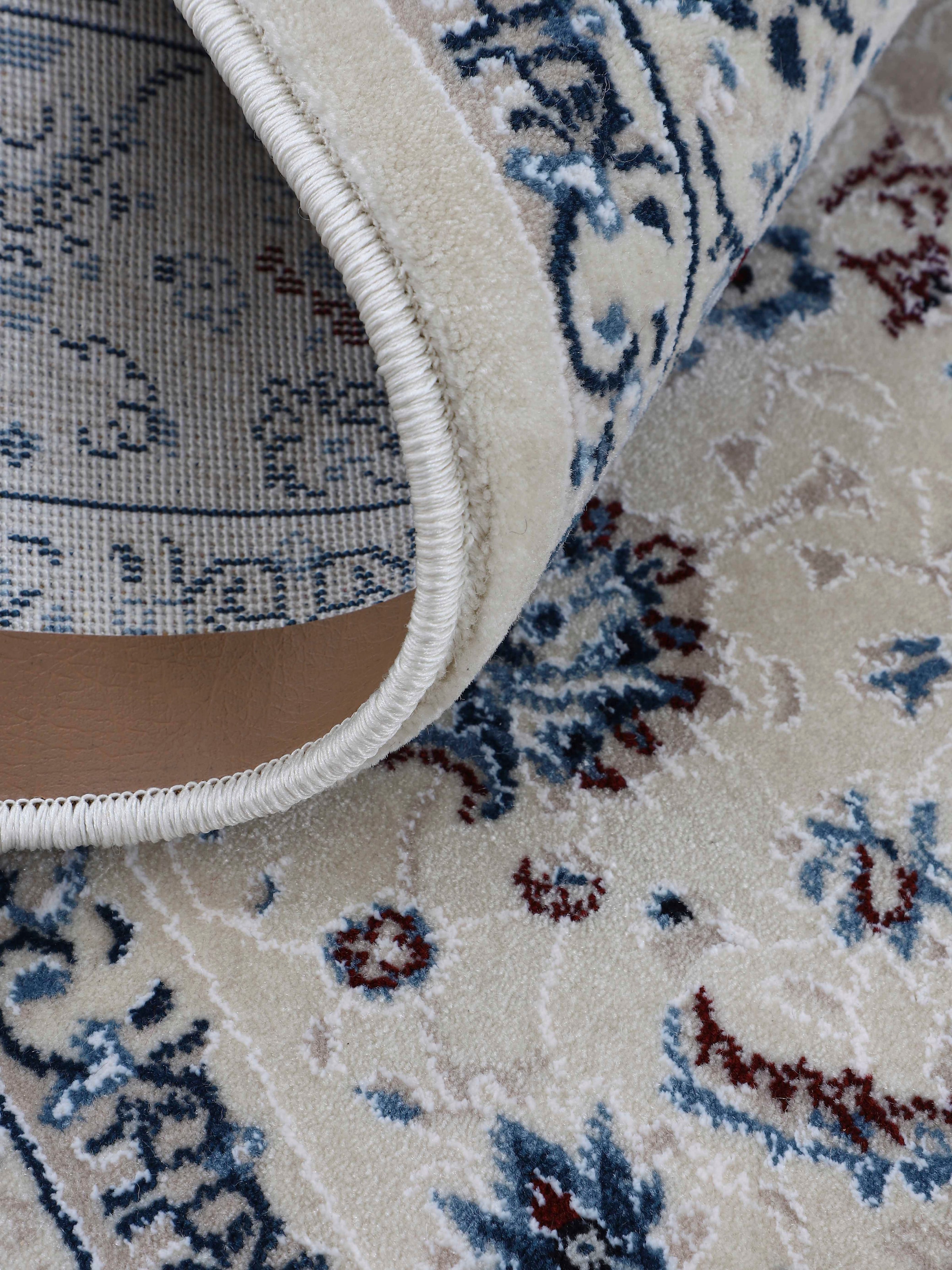 carpetfine Teppich »Nain Diane«, rund, 8 mm Höhe, Kurzflorteppich, Orient Look