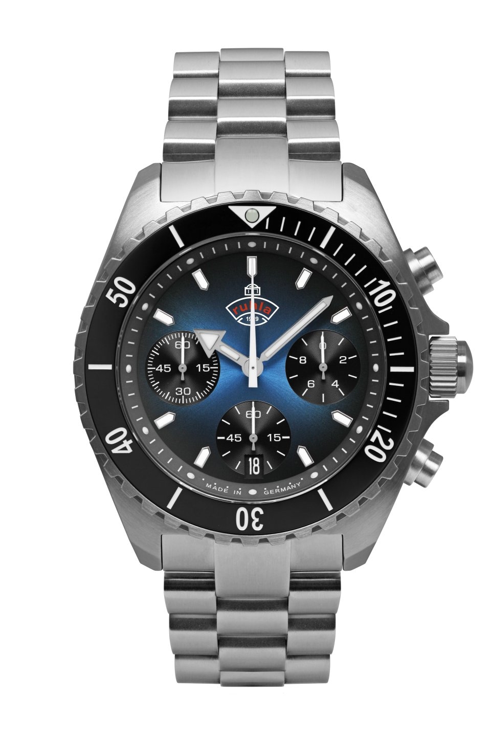 ruhla Chronograph »Glasbach Cup«, Quarzuhr, Herrenuhr, Datum, Stoppfunktion, Saphirglas, Made in Germany