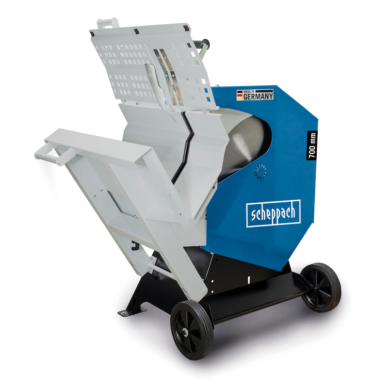 SCHEPPACH Wippkreissäge »»d700sl«« blau Geschlossener und sicherer Sägebereich