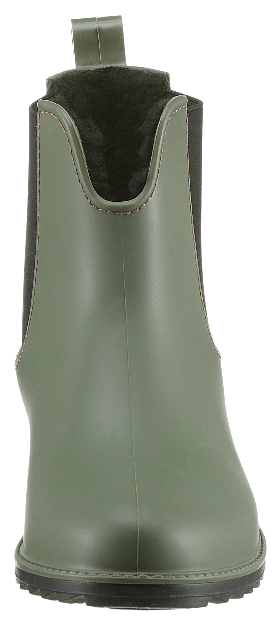 Rieker Chelseaboots, Gummistiefelette, Schlupfboots, Blockabsatz, zum Reinschlüpfen