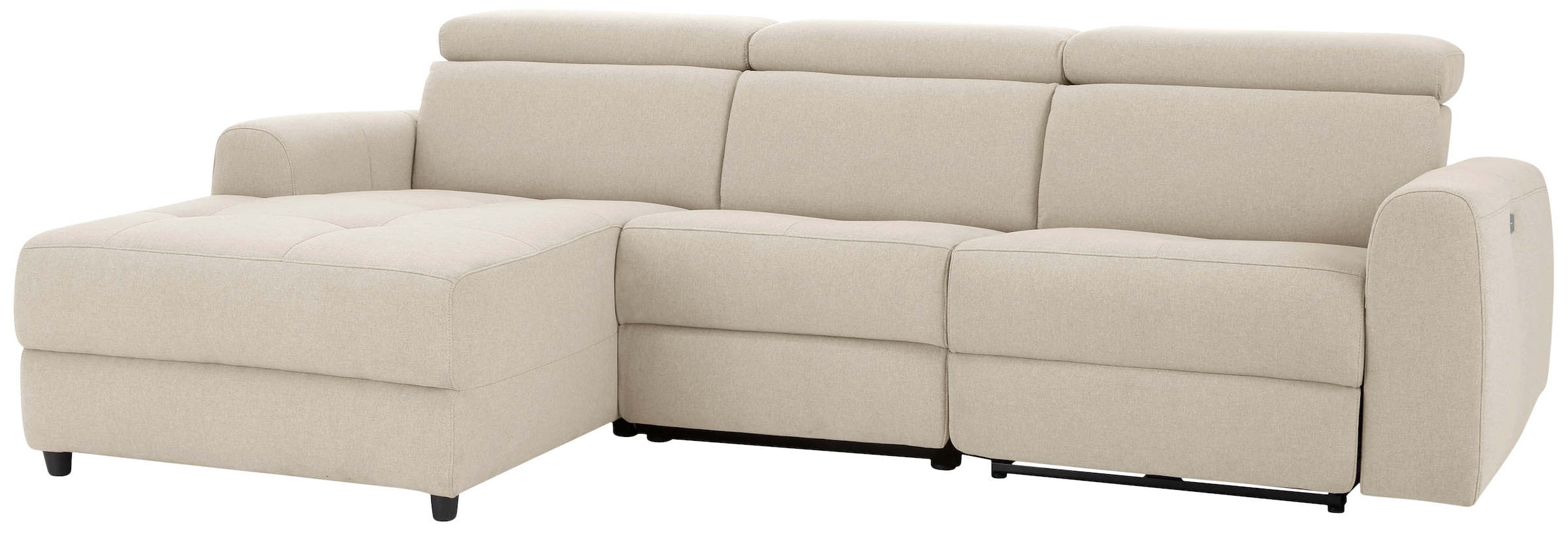 Home affaire Ecksofa »Sentrano, L-Form,«, 275 cm, man. o. elektr. Relaxfunktion und USB/Kopfverstellung