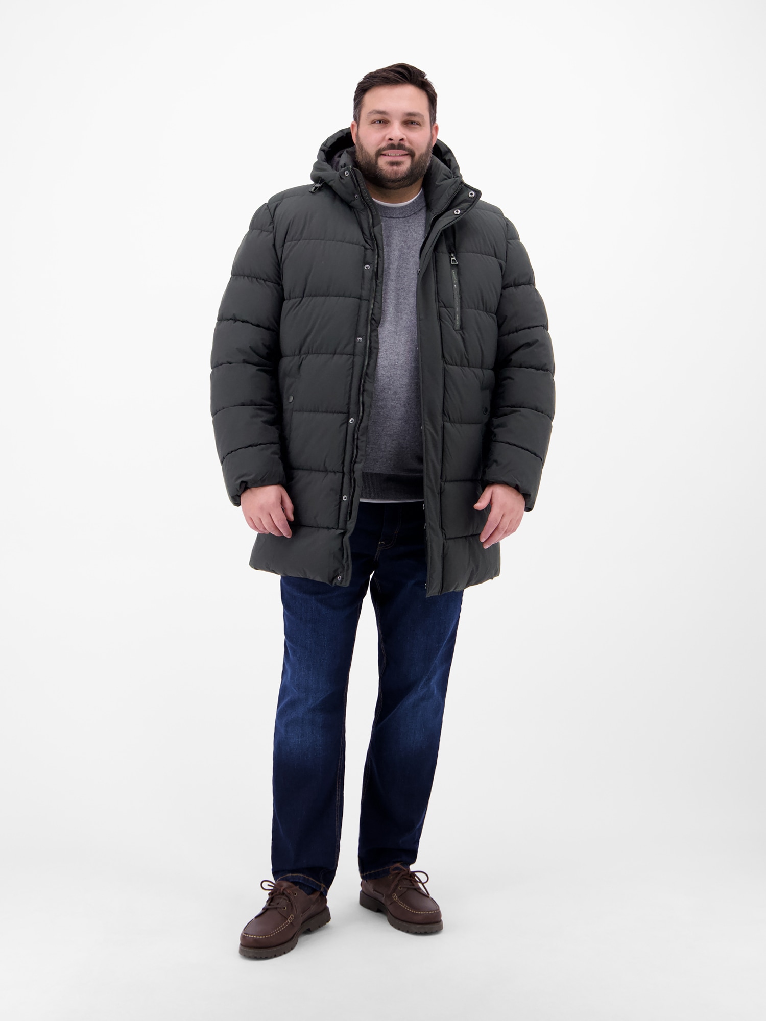 LERROS Winterjacke »LERROS Herren Steppjacke in Großen Größen« mit Kapuze Wasser- und windabweisend, atmungsaktiv