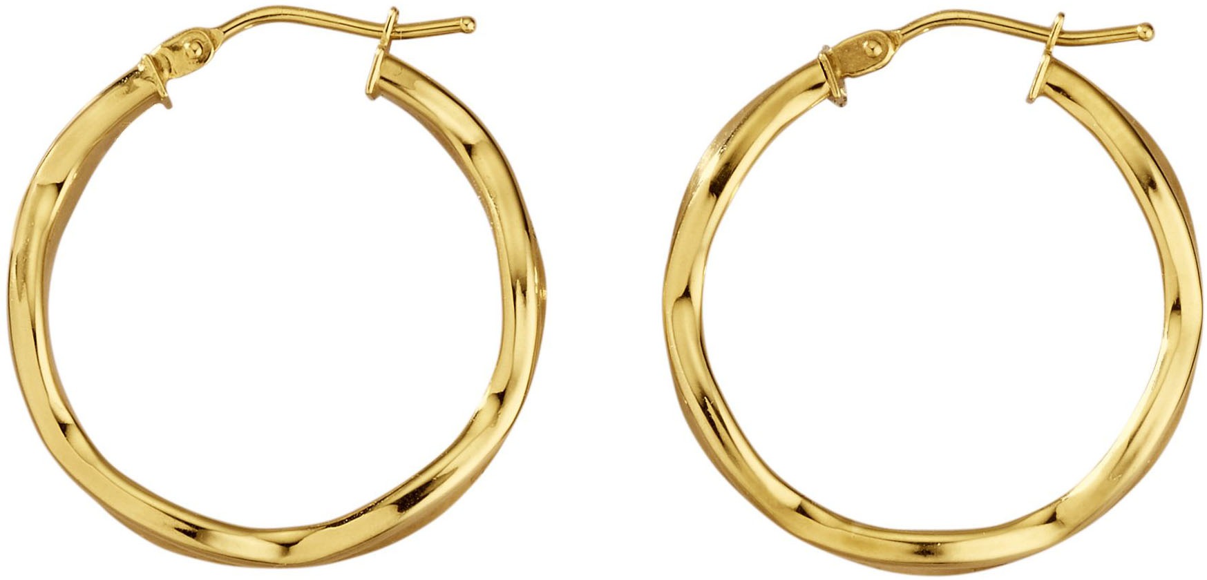 Firetti Paar Creolen »Schmuck Geschenk Gold 375 Ohrschmuck Ohrringe Welle«