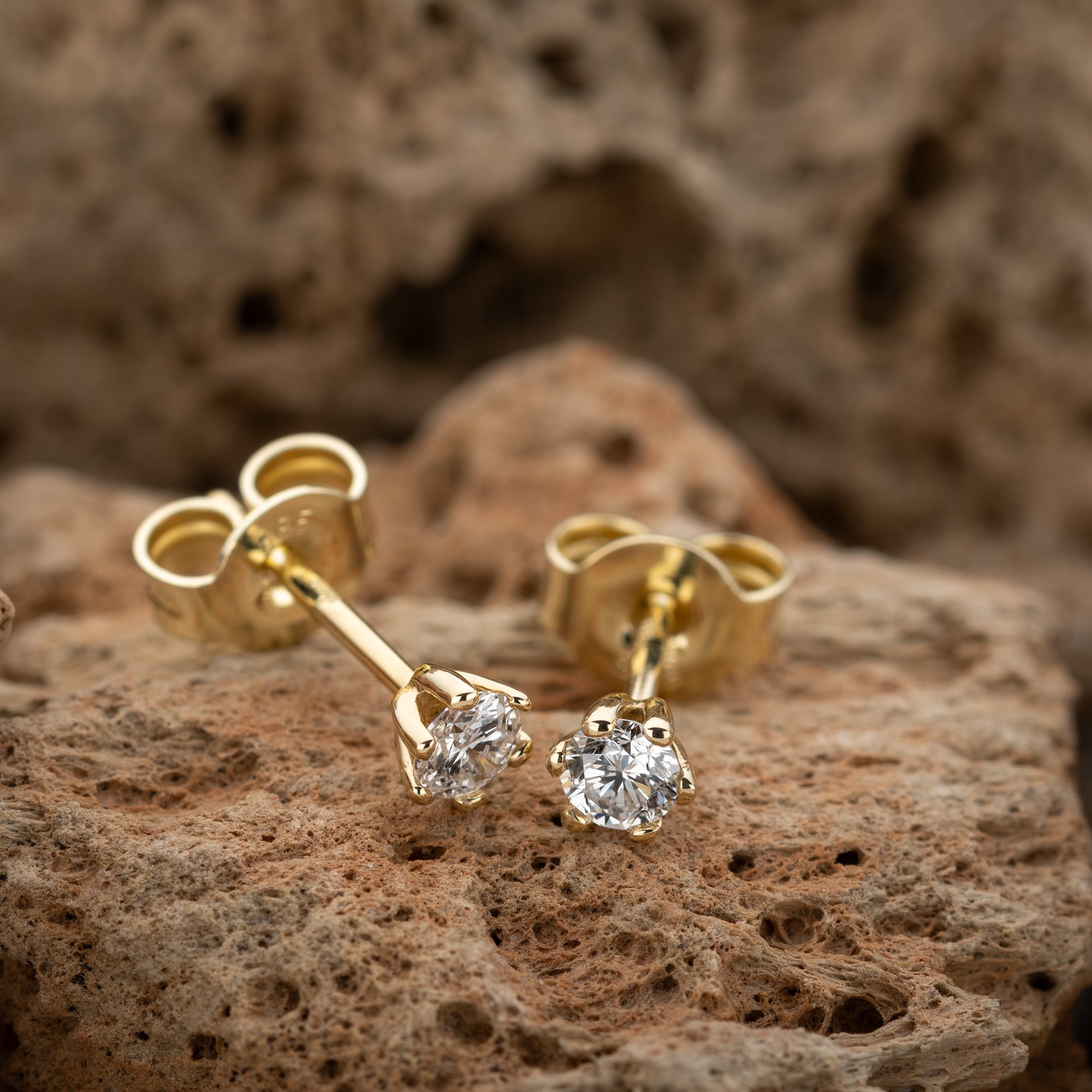 Orolino Paar Ohrstecker »Gold 585 mit 2 natürlichen Brillanten zus. 0,25ct.«