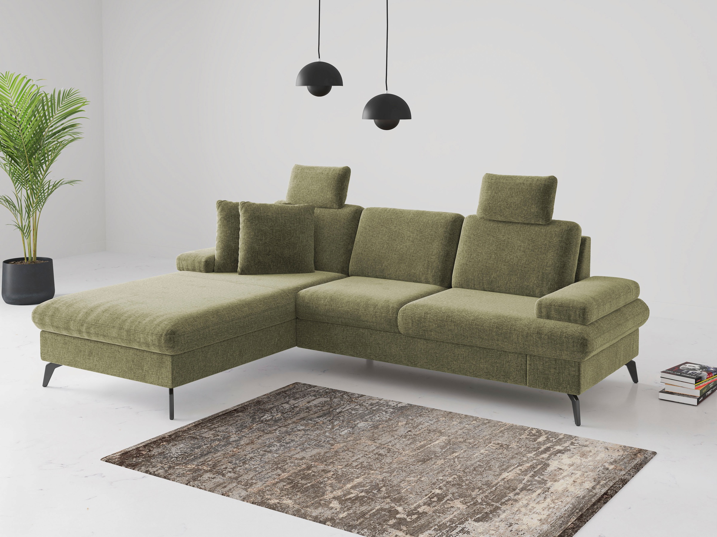 sit&more Ecksofa »Morris Jubi L-Form«, inkl. Armteilfunktion und 1 Zierkiss günstig online kaufen