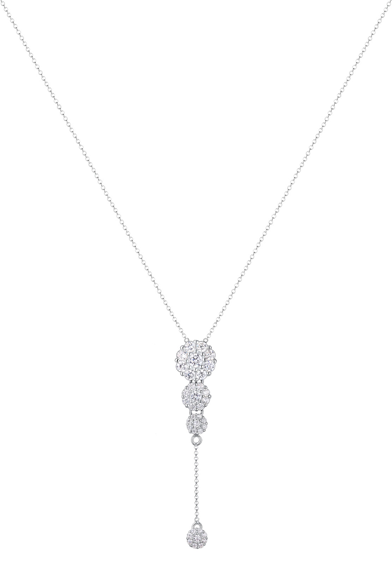 Elli Collierkettchen »Y-Kette Zirkonia Kristalle 925 Sterling Silber«