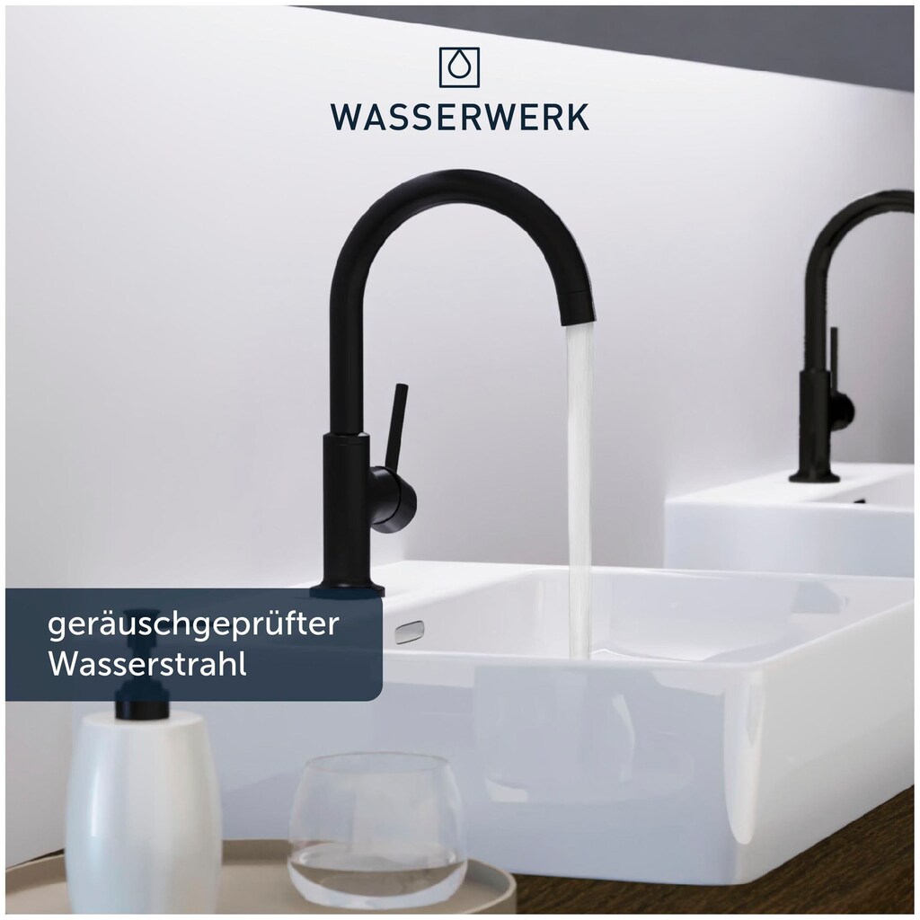 WASSERWERK Waschtischarmatur »WT 14«, inkl. Popup, 360° schwenkbar, geräuscharm, wassersparend
