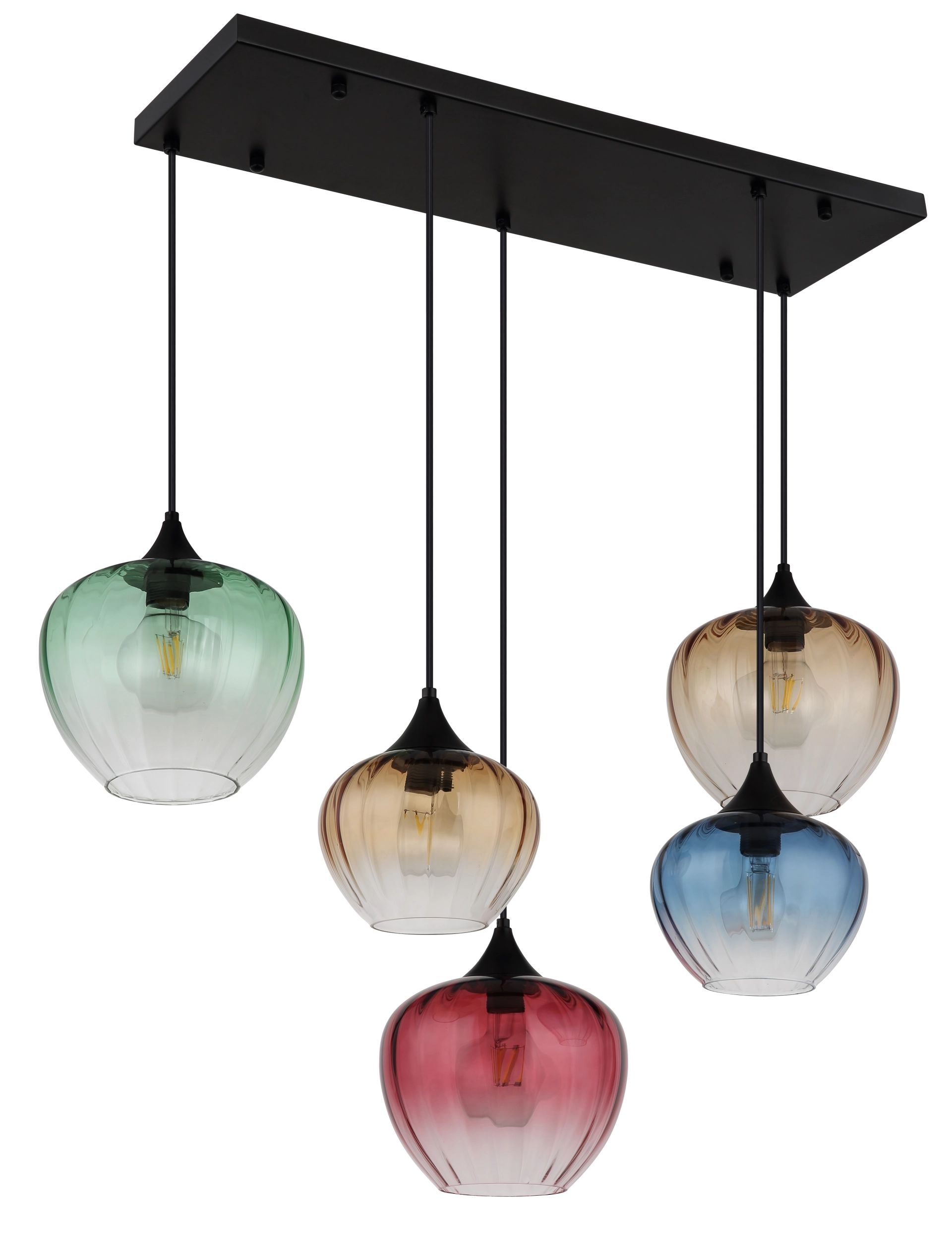 GLOBO LIGHTING Pendelleuchte »SANDER« E27 1 Stk. Gläser, Hängelampe, Wohnzi günstig online kaufen