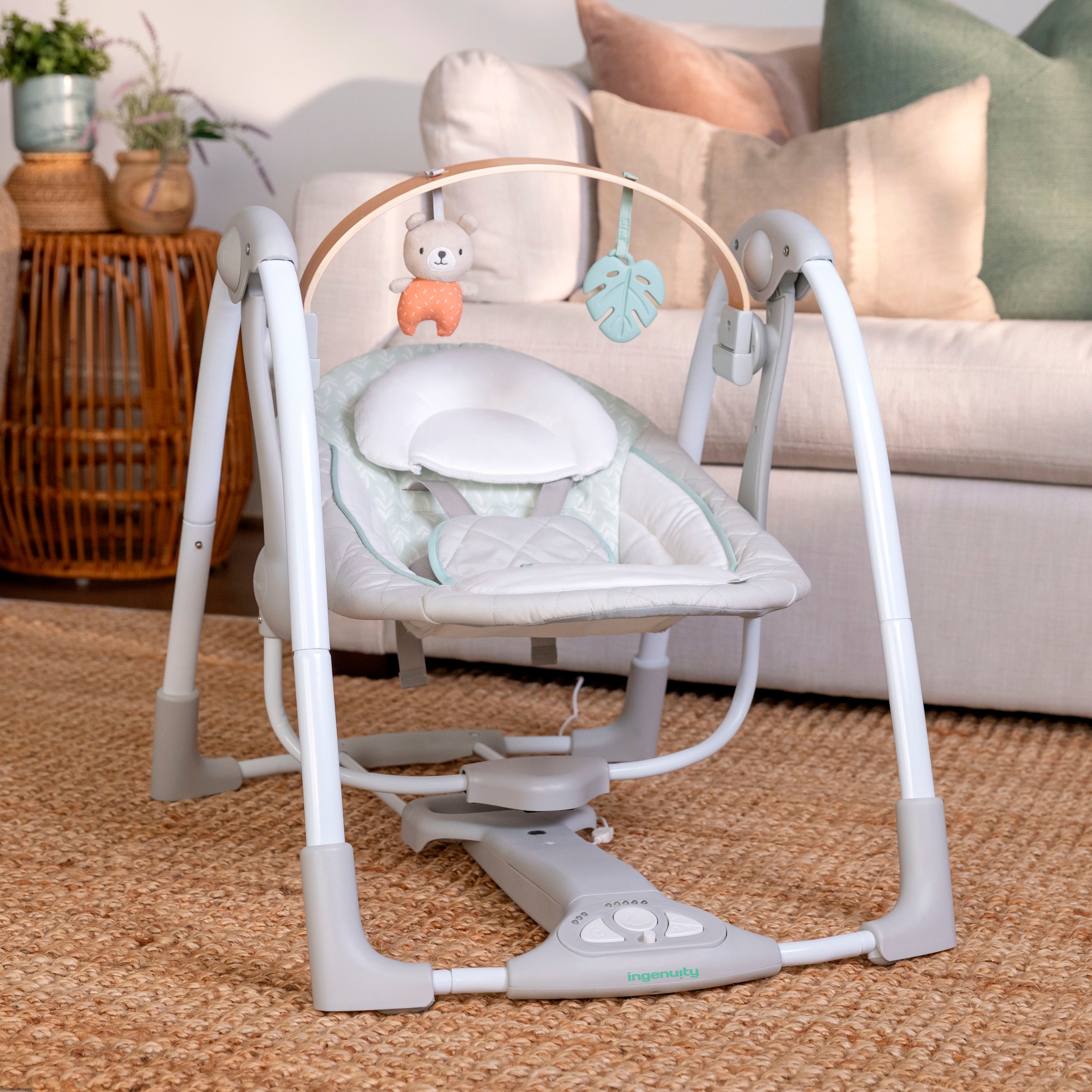 ingenuity Babywippe »Cozy Spot Swing 'n Go Portable Swing«, bis 9 kg, mit Sound-Effekt