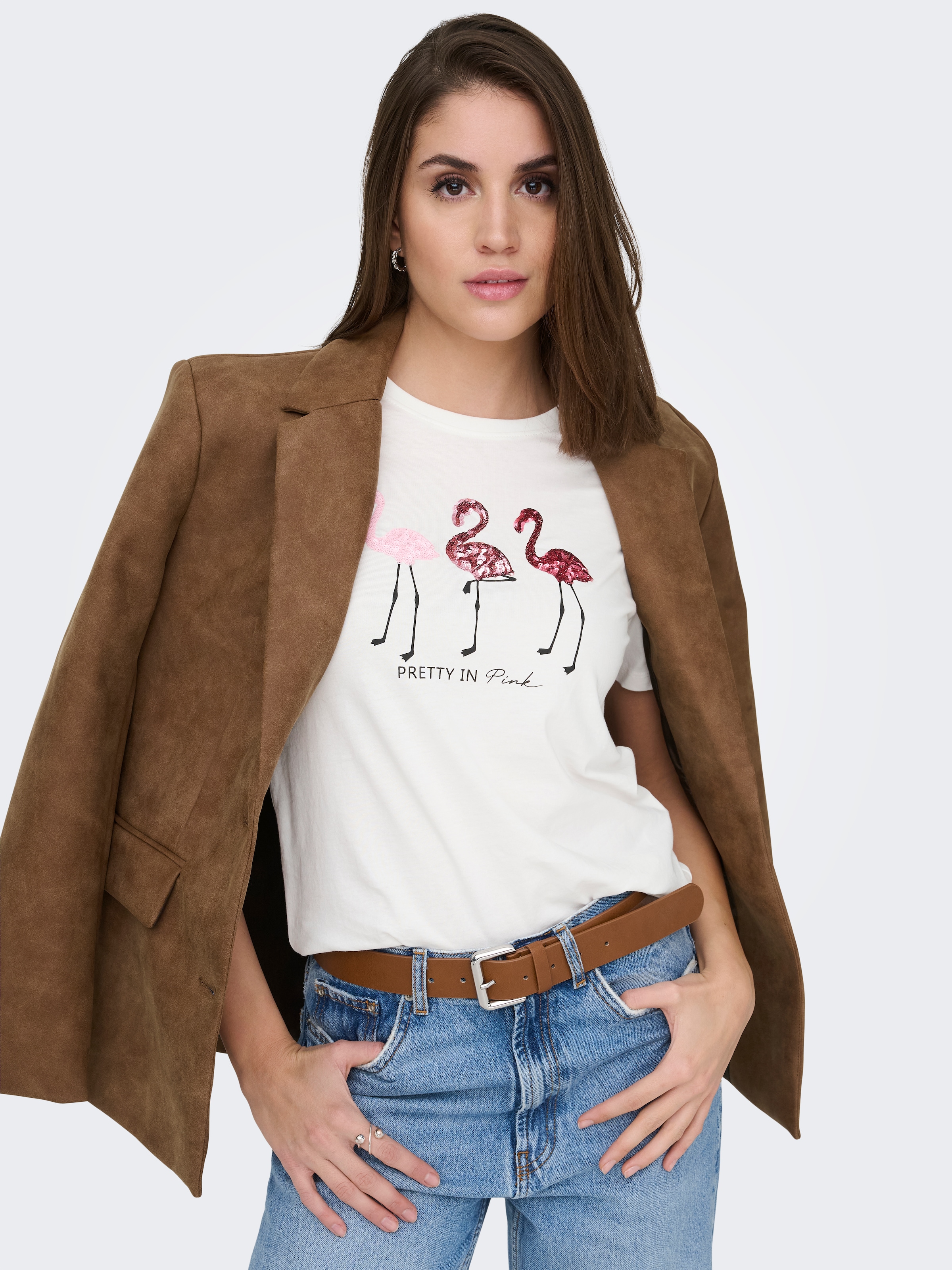 ONLY Kurzarmshirt »ONLKITA S/S TEE JRS NOOS« Baumwolle, regular fit, Rundhals