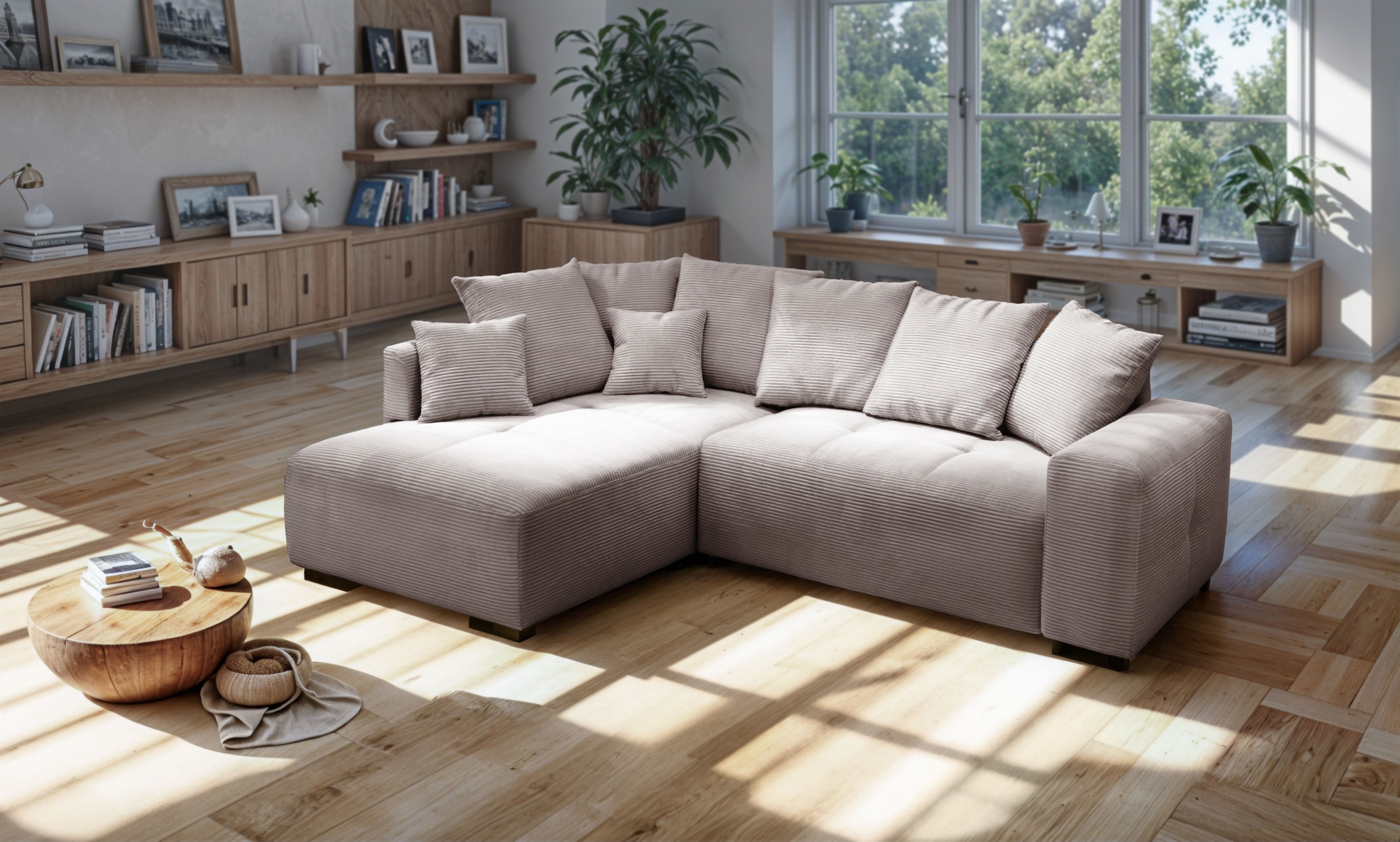 exxpo - sofa fashion Ecksofa »Arpino, elegant und bequem, Ottomane beidseit günstig online kaufen
