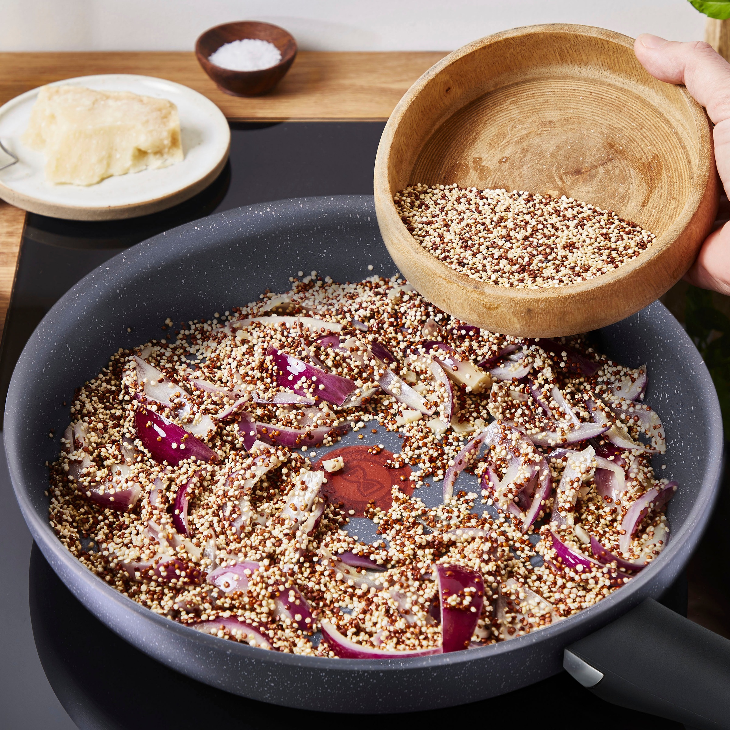 Tefal Pfannen-Set »Healthy Chef«, Aluminium, (Set, 2 tlg., je 1 Pfanne Ø 24 und 28 cm), Mineralia+ Antihaftversiegelung, Thermo-Signal, Induktion