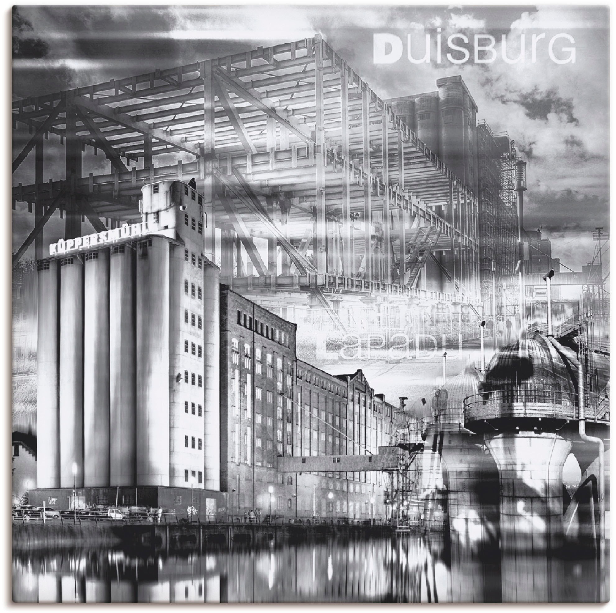 Artland Wandbild »Duisburg Skyline Collage III«, Deutschland, (1 St.), als günstig online kaufen