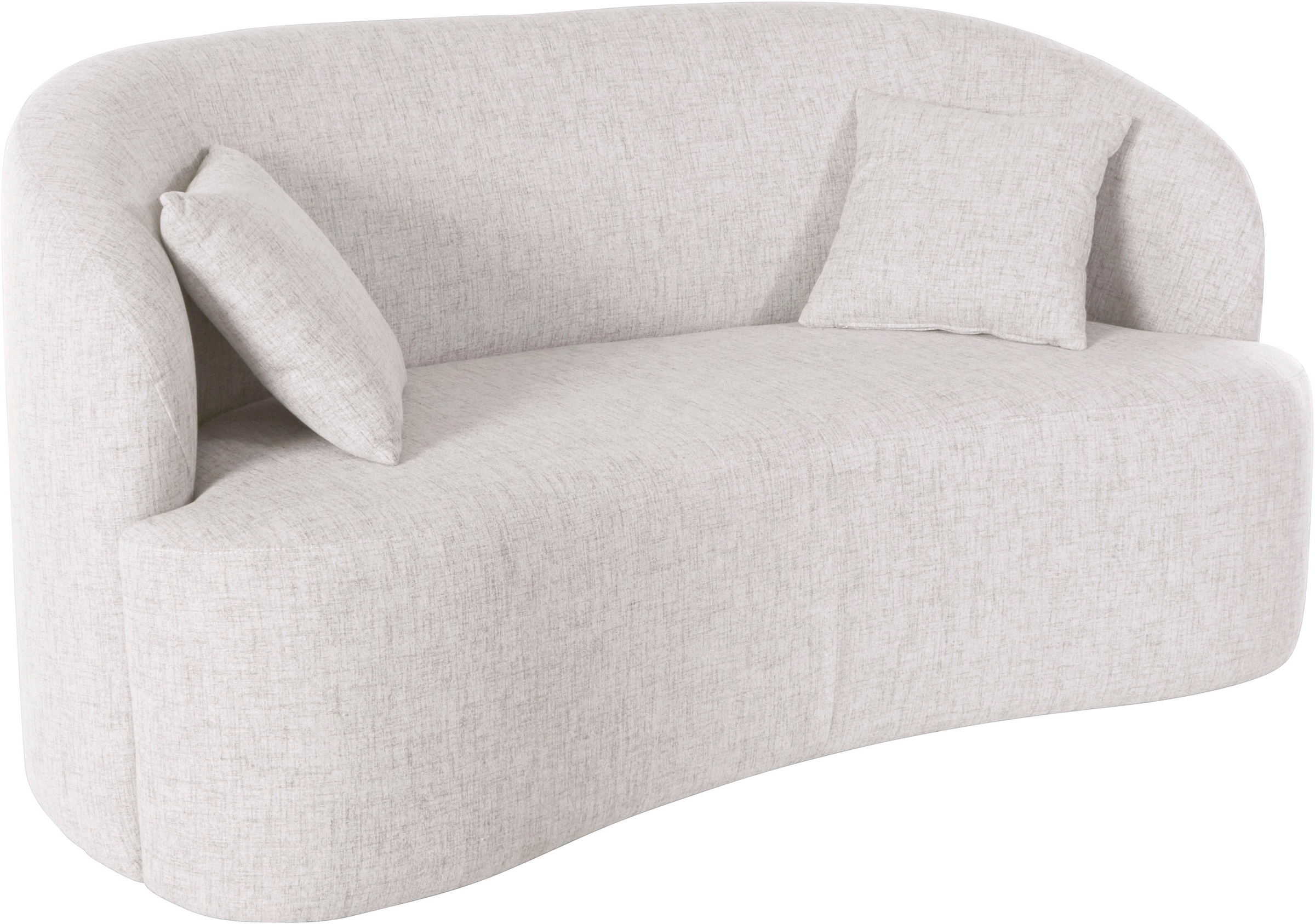 LeGer Home by Lena Gercke 2-Sitzer »Dilara« gerundete Rückenlehne und Front, in 3 Bezugsqualitäten