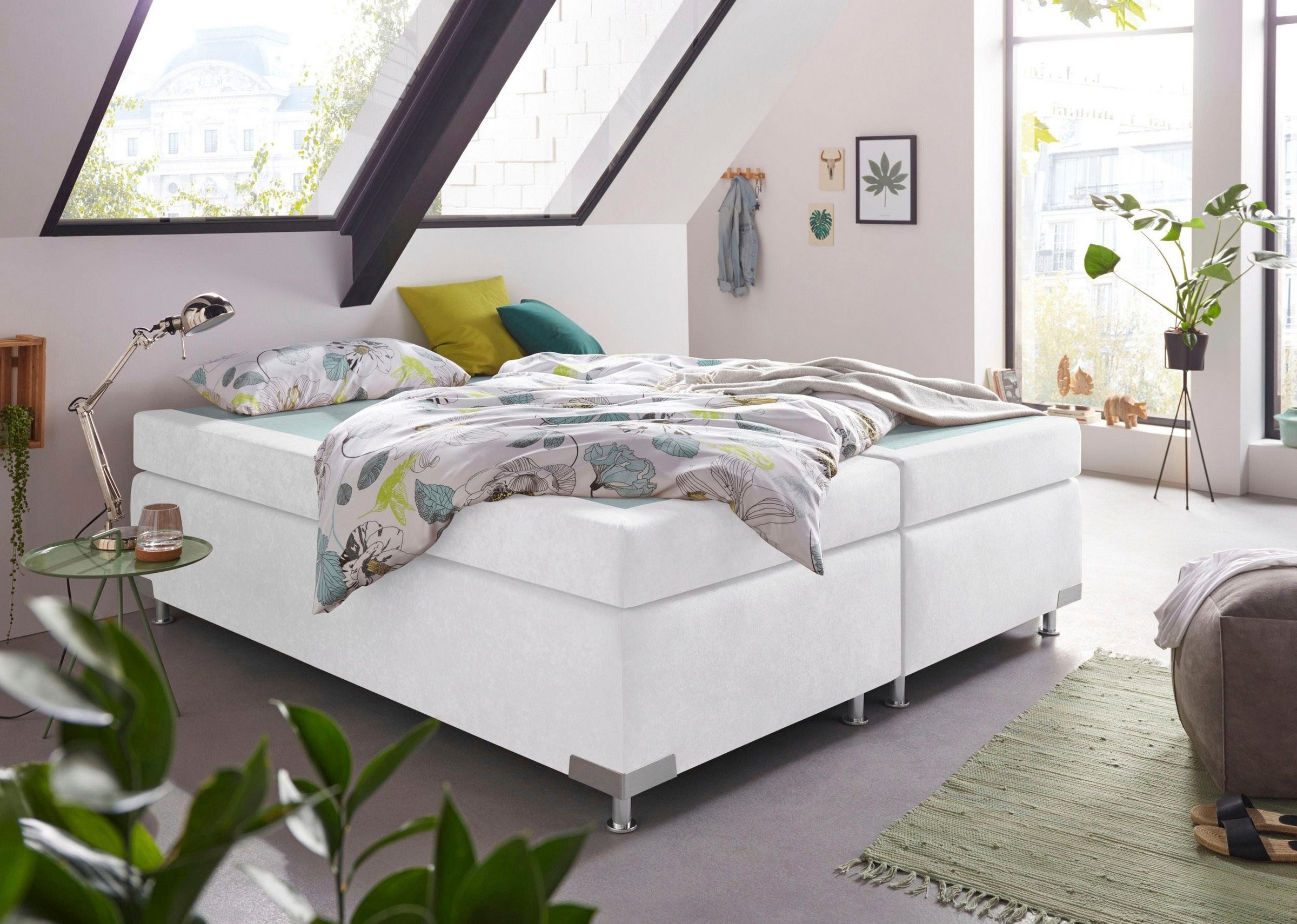 Westfalia Schlafkomfort Boxspringbett »Holland« ohne Kopfteil, frei im Raum günstig online kaufen