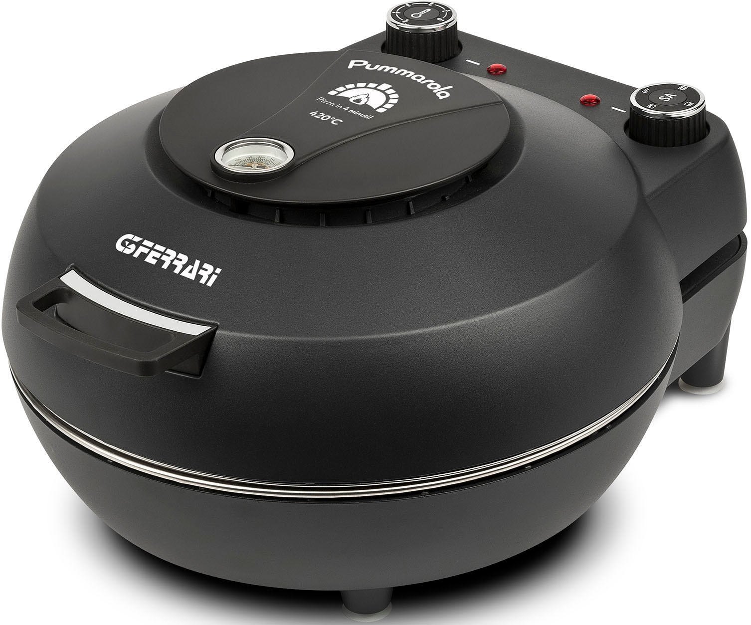 G3Ferrari Pizzaofen »G10199 Pummarola«, bis 420 °C, Wendestein, individuell schaltbare Ober- und Unterhitze