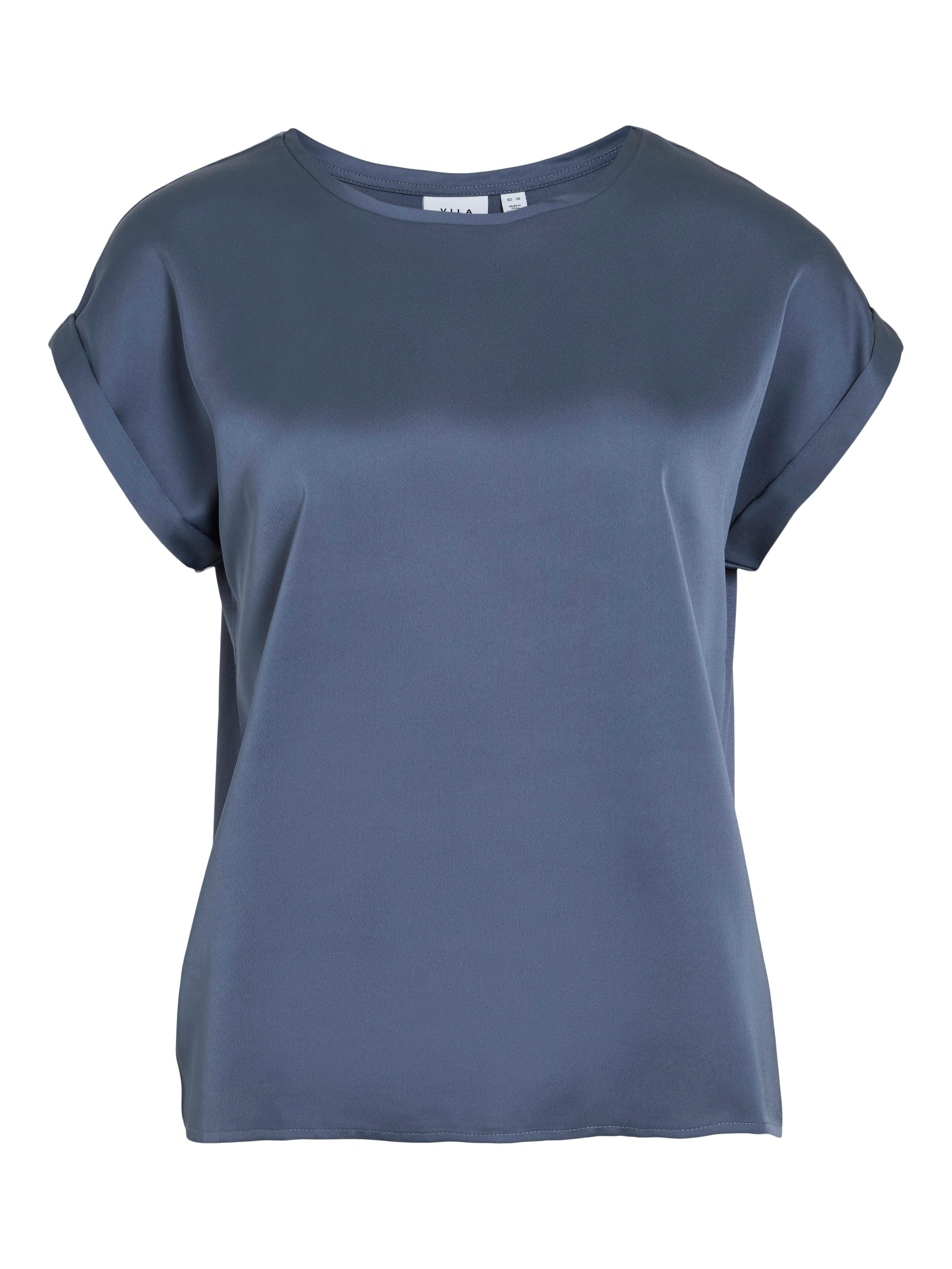 Vila Kurzarmshirt »VIELLETTE S/S SATIN TOP - NOOS«, Satin Optik