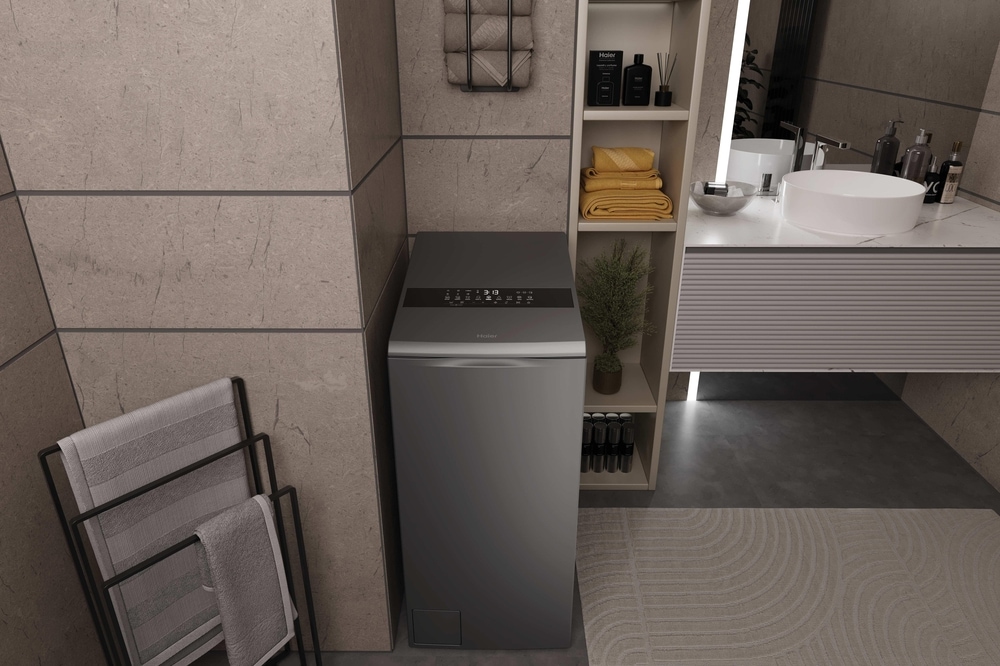 Haier Waschmaschine Toplader Serie 9 »HW90-BPD13386GU1« 9 kg 1300 U/min 9kg Fassungsvermögen & Energieeffizienzklasse A