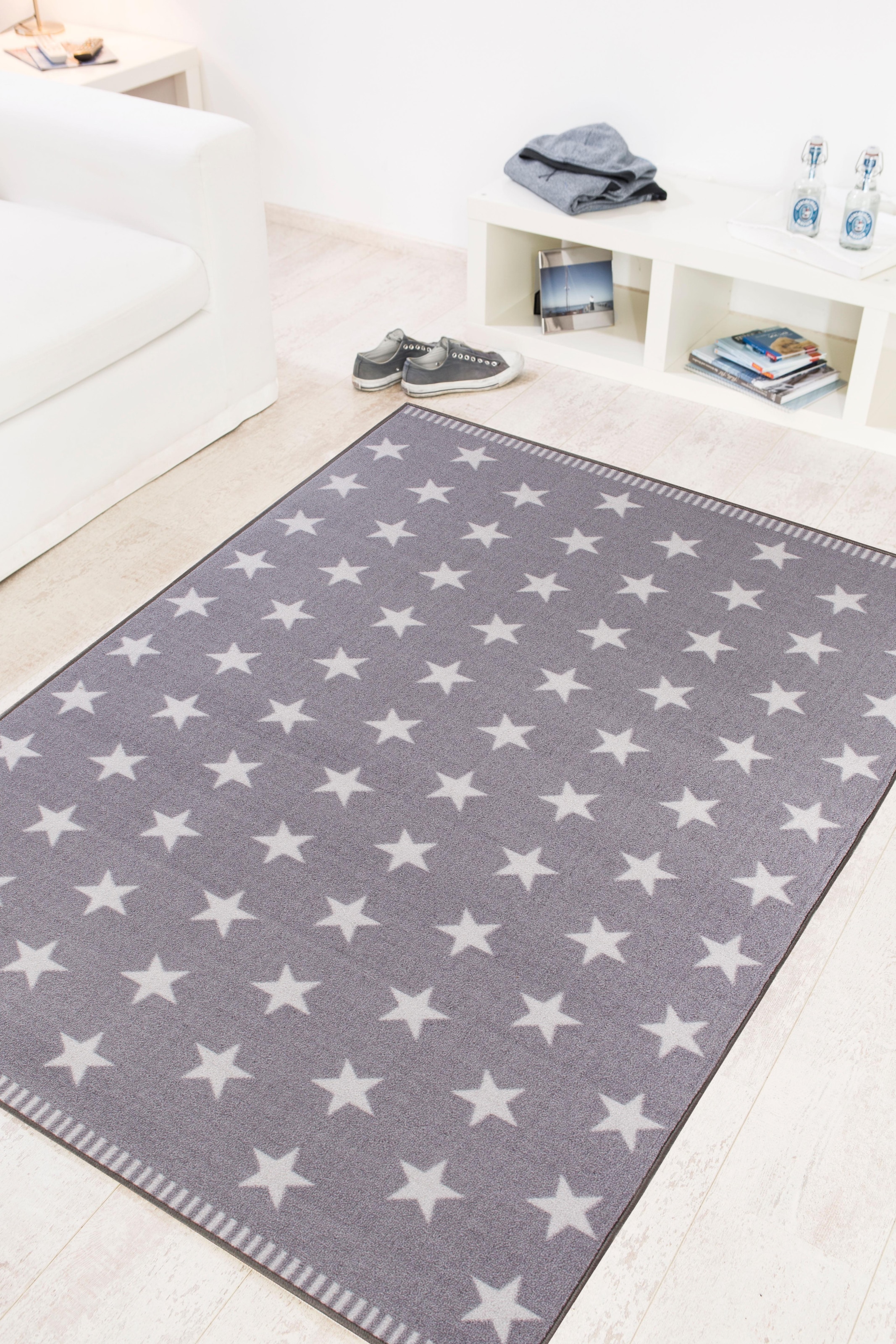 Andiamo Teppich »Sternenhimmel«, rechteckig, 5 mm Höhe, Kurzflor, Motiv Sterne, Wohnzimmer