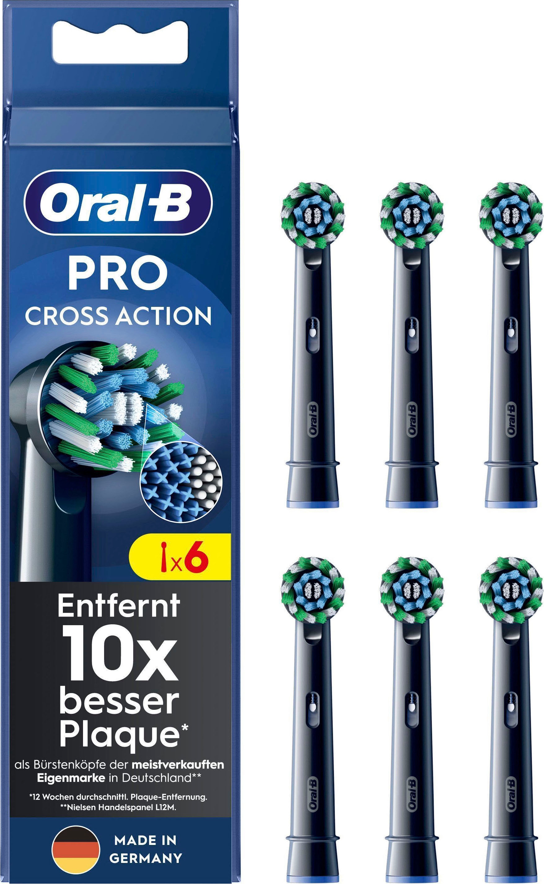 Oral-B Aufsteckbürsten »Pro CrossAction«, X-förmige Borsten
