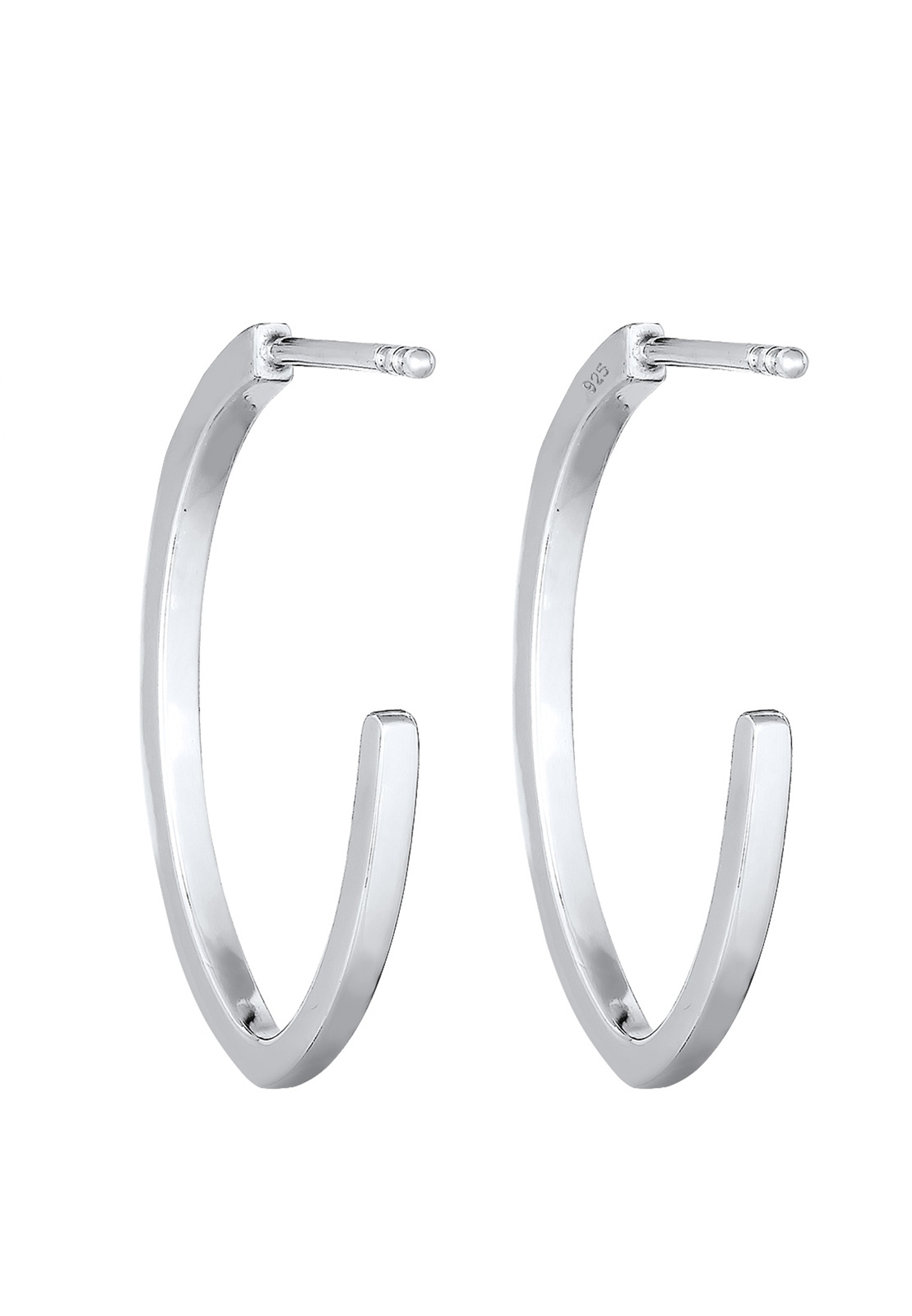 Elli Paar Creolen »Creolen Ohrstecker oval 925 Sterling Silber«