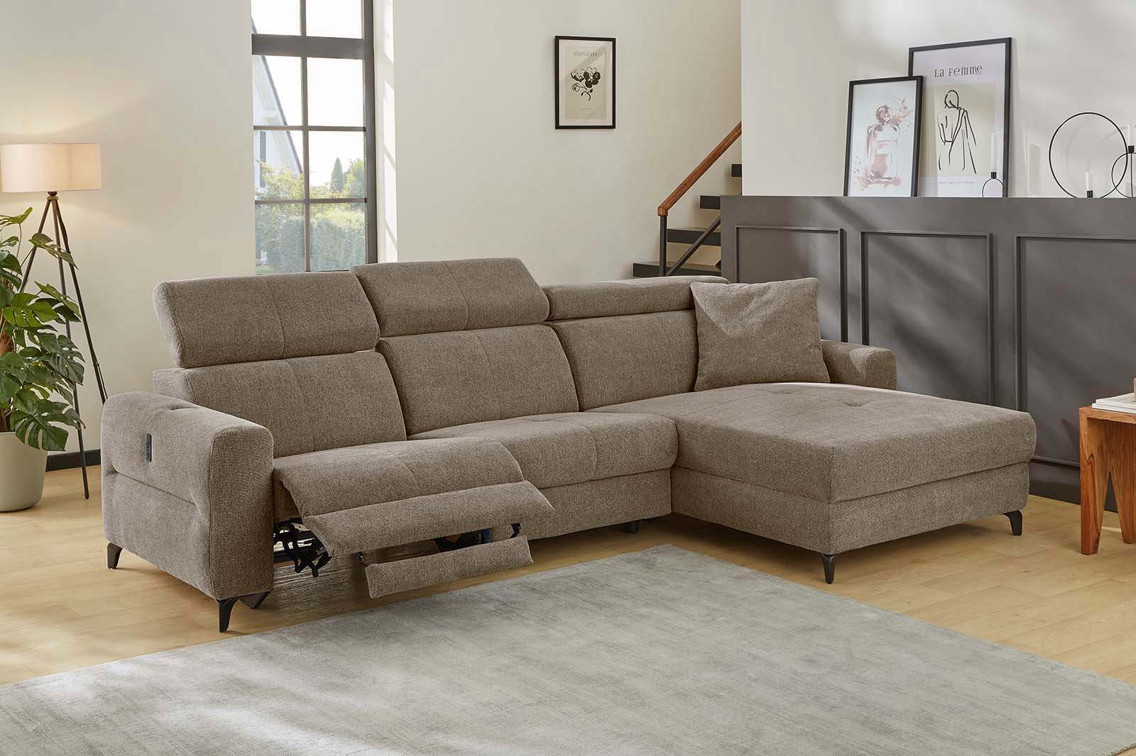 Jockenhöfer Gruppe Ecksofa »Monaco L-Form mit elektromotorischer Relaxfunkt günstig online kaufen