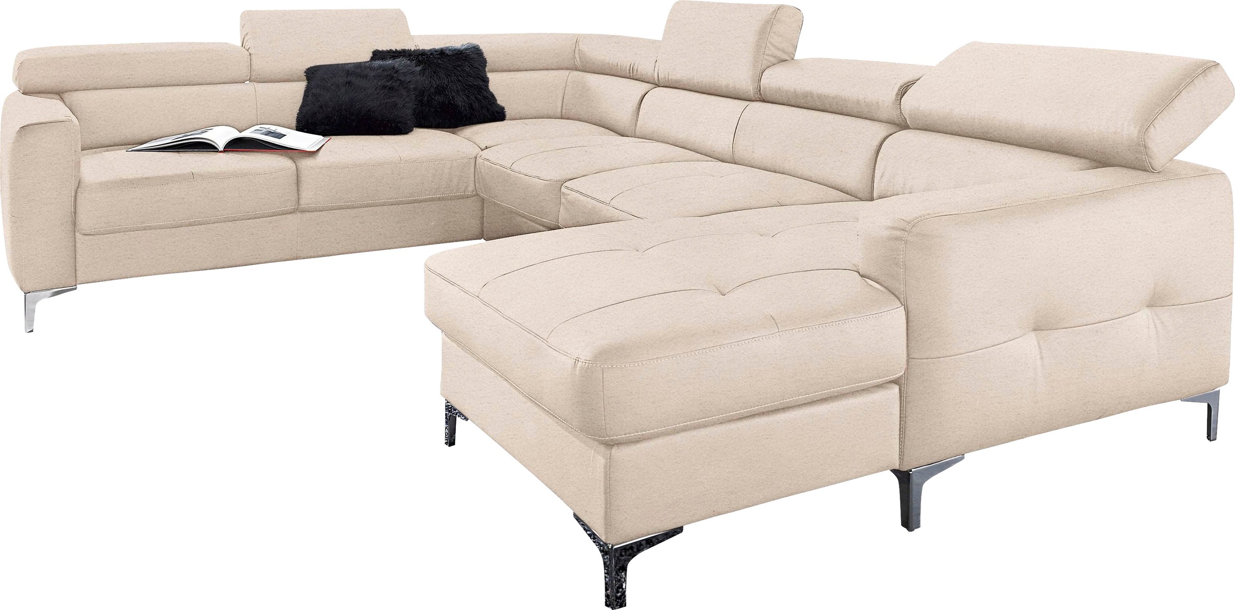 COTTA Polstergarnitur »Sammy U-Form«, (Set, Tiefe der Recamiere 169 cm), Se günstig online kaufen