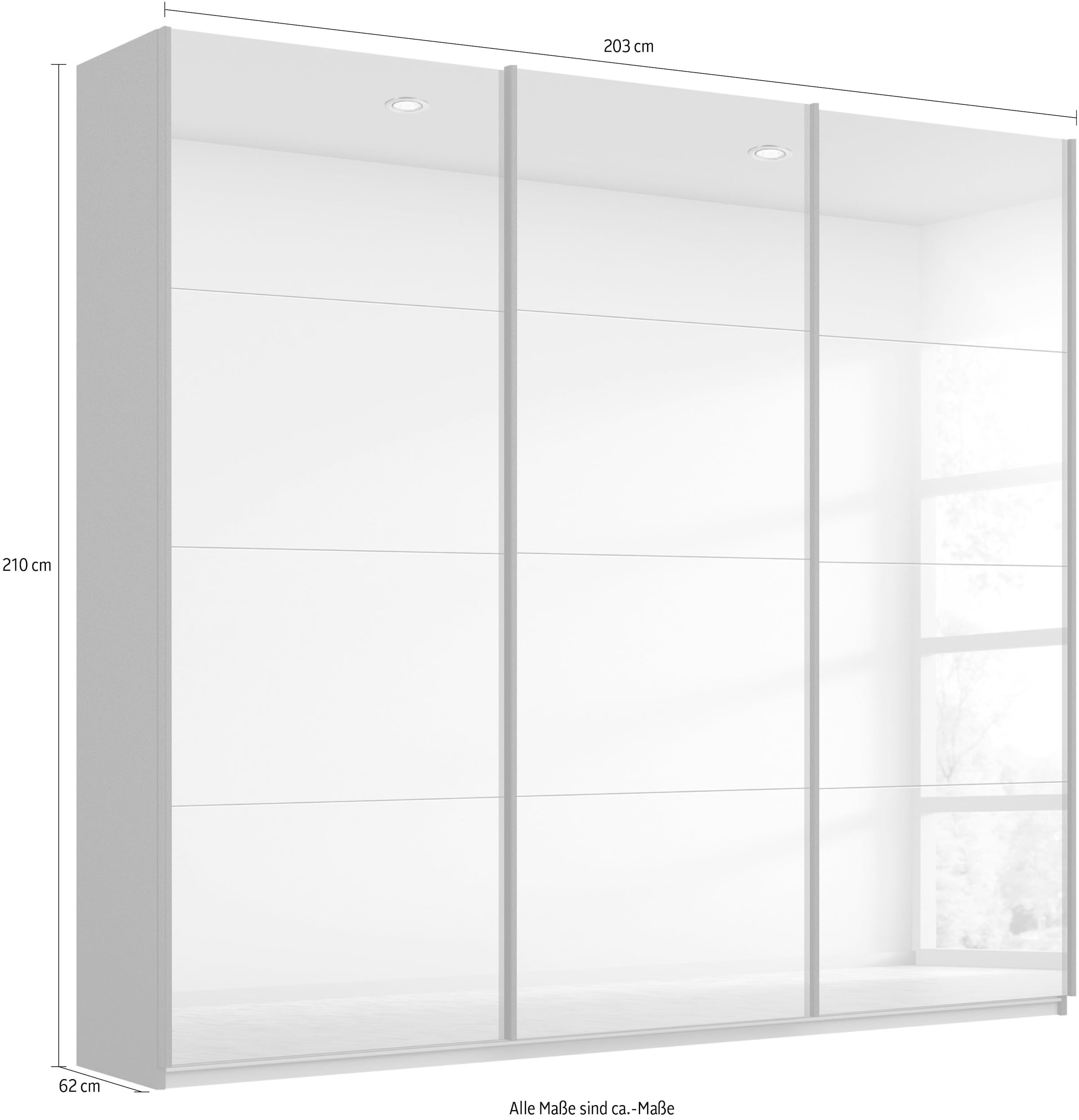 rauch Schwebetürenschrank »Kleiderschrank Schrank Garderobe ORACLE mit Spiegelfront«, inkl. Schubladen-Einsatz und extra Einlegeböden MADE IN GERMANY