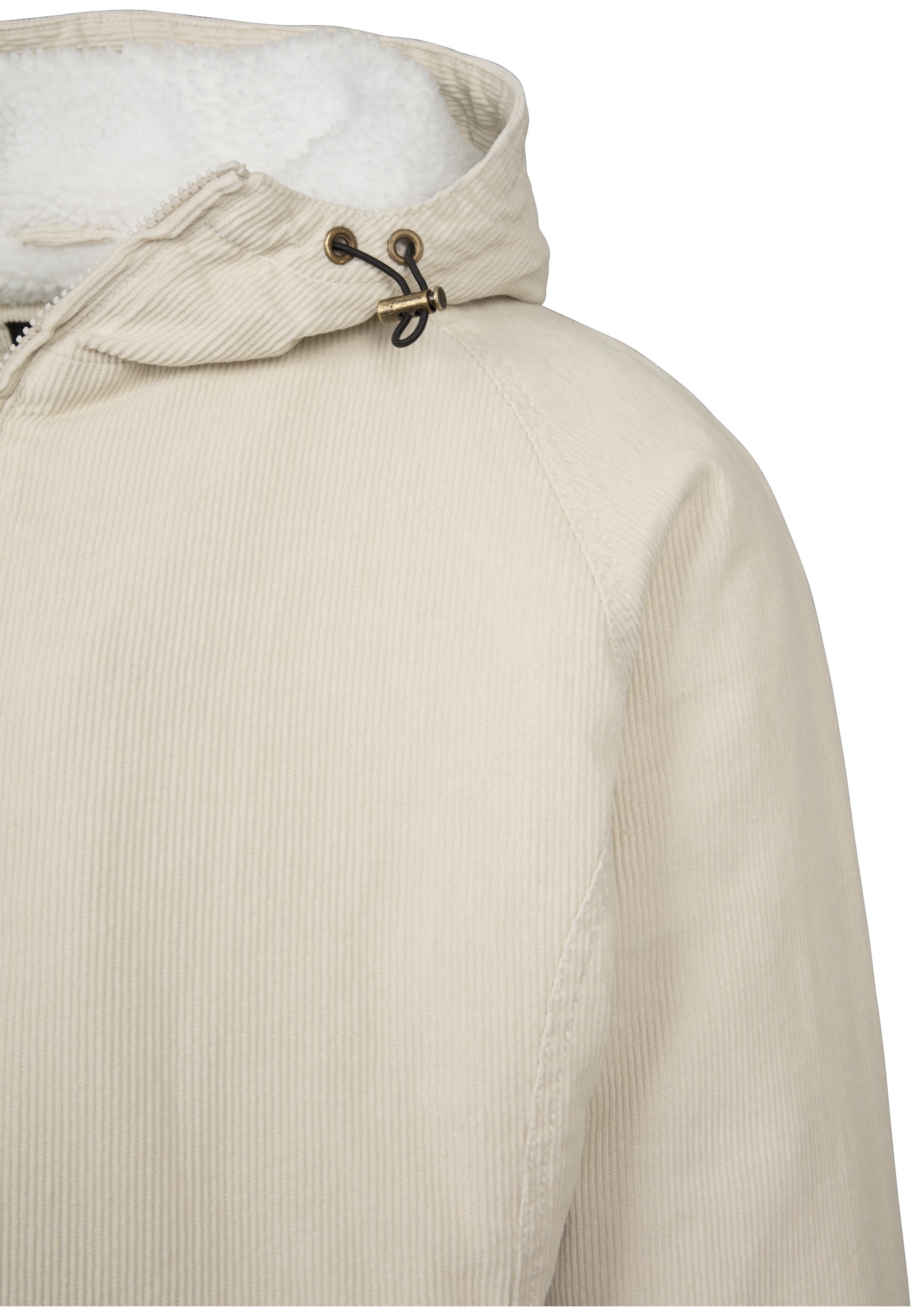 URBAN CLASSICS Winterjacke »Urban Classics Herren Hooded Corduroy Jacket« 1 Stk. tlg. mit Kapuze
